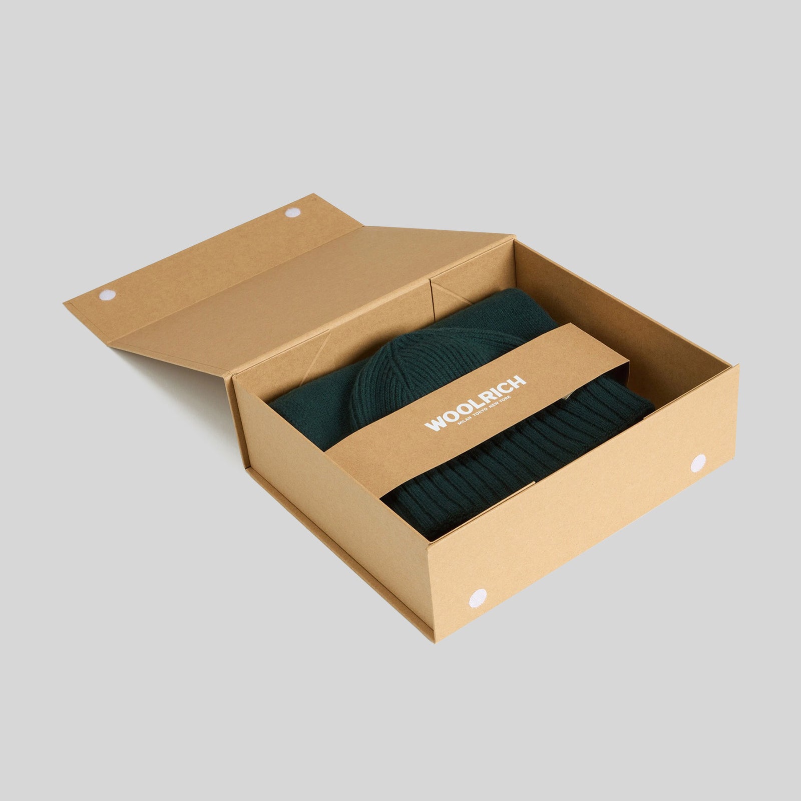Woolrich Gift Box Sciarpa & Cappello Verde Unisex - 5