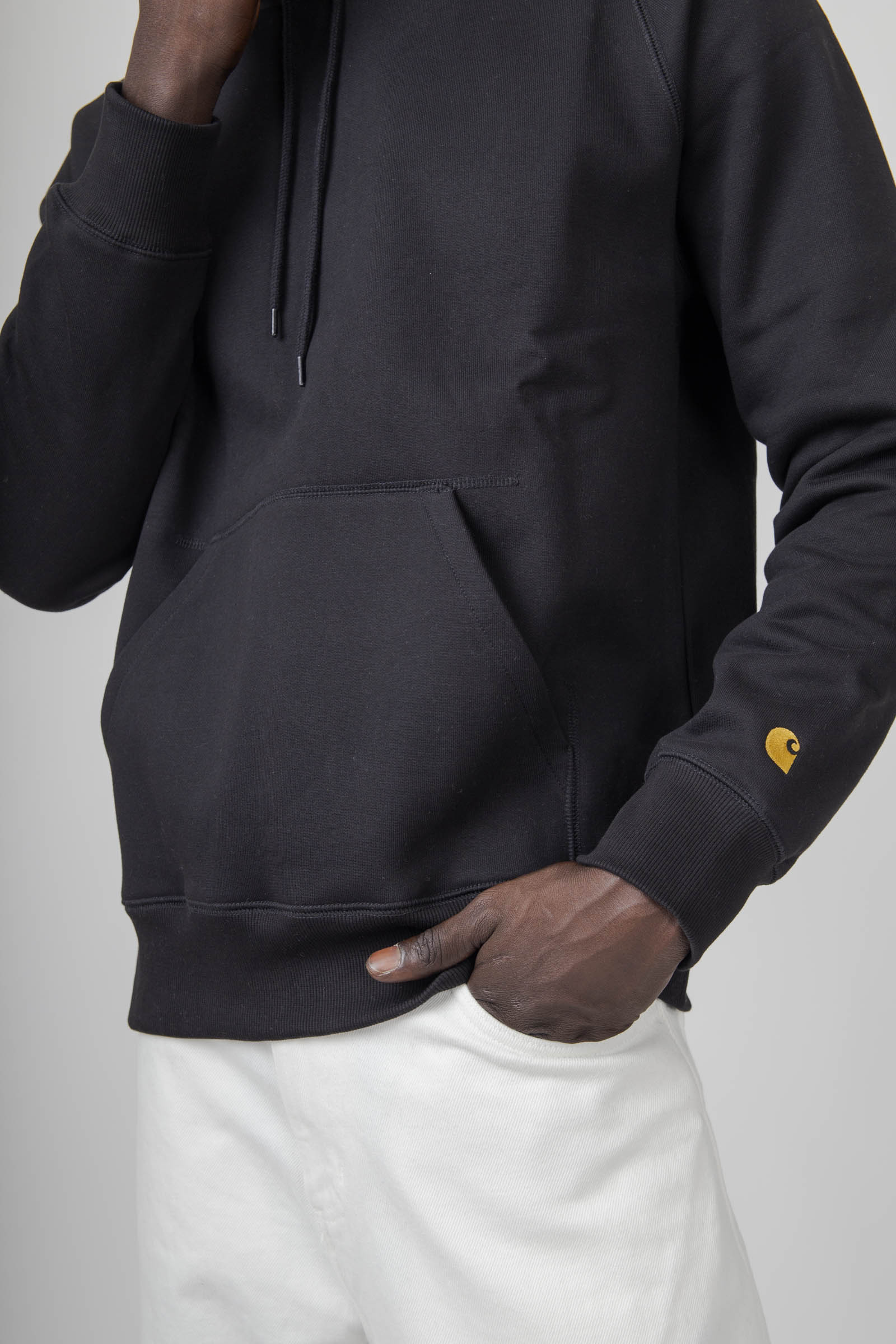 Carhartt Wip Hooded Chase Sweatshirt Nero Uomo - 3