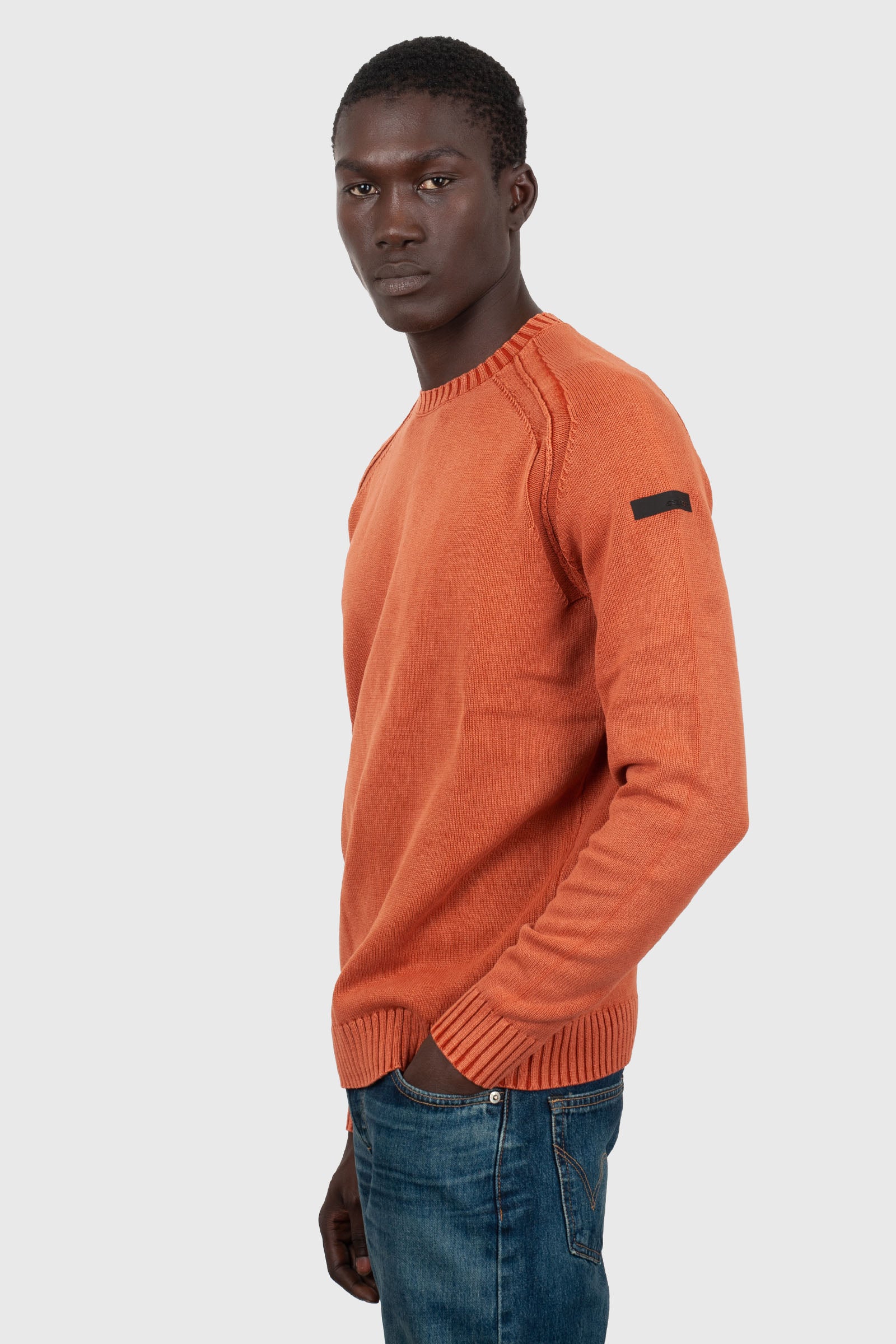 Rrd Maglia Cotton Techno Wash Round Arancio Uomo - 3