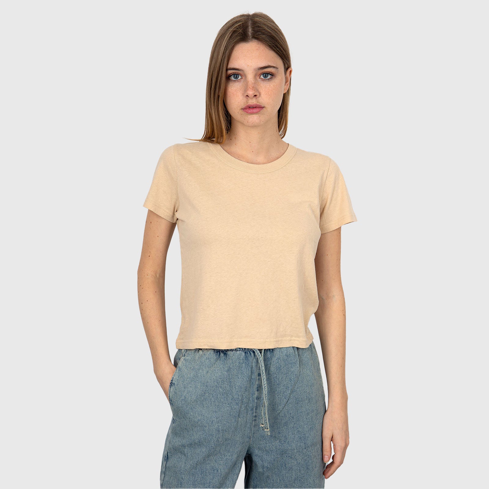 American Vintage T-Shirt Gamipy Cotton Beige - 6