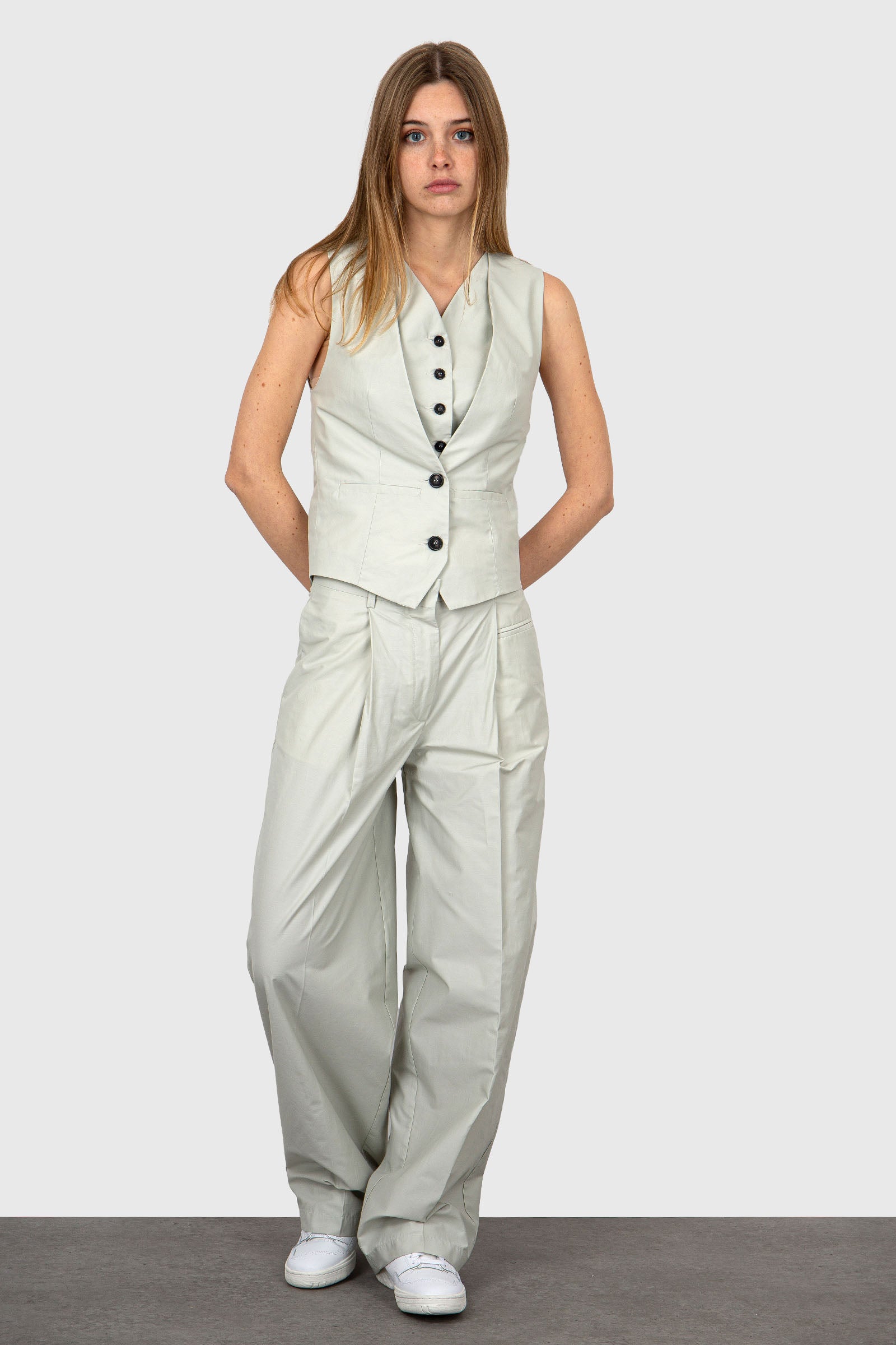 Grifoni Banana Trousers in Ice Cotton - 2