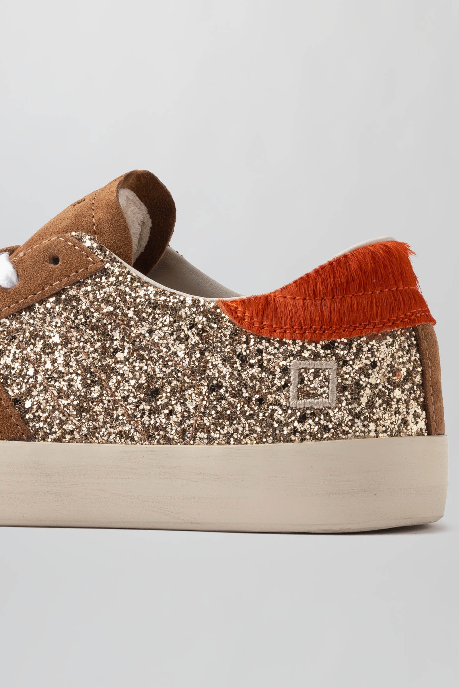 D.a.t.e. Sneaker Hill Low Glitter Bronzo Donna - 2