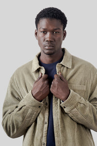 C.p. Company Overshirt Padded In Corduroy 350 Verde Salvia Uomo c.p. company