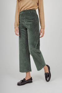 Department Five Pantalone Due Velluto Verde Donna department five