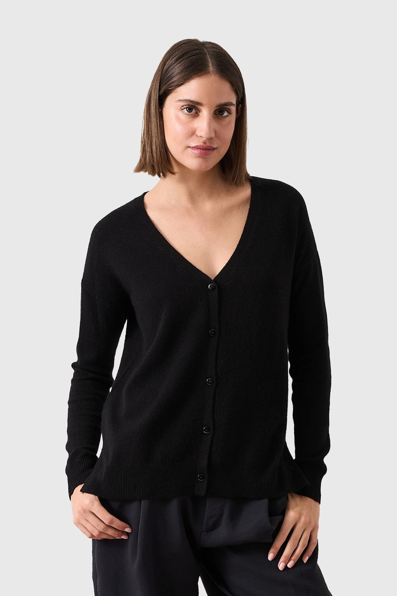 Absolut Cashmere Cardigan Antigone Nero Donna - 1