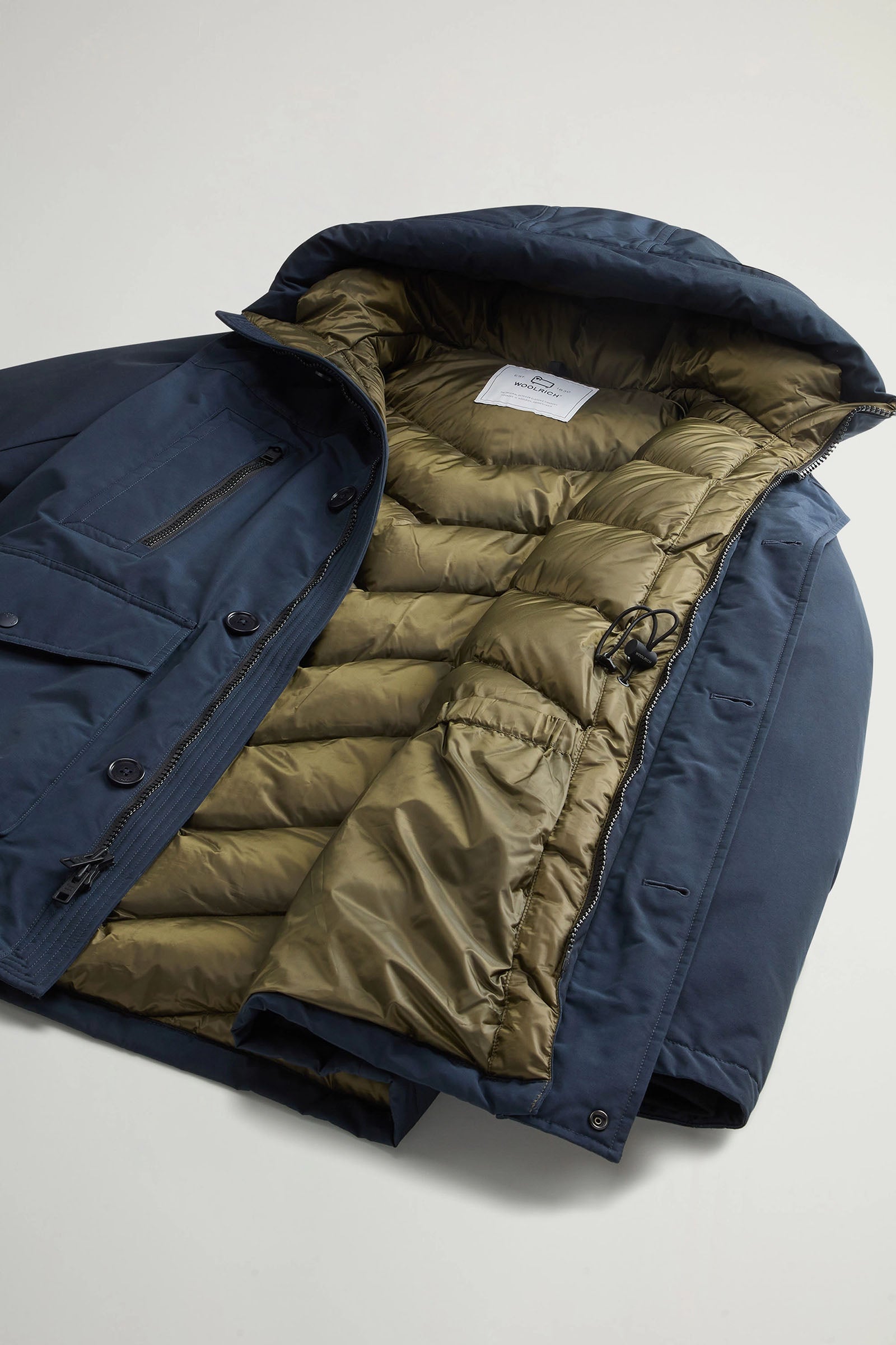 Woolrich Arctic Parka Evolution In Ramar Cloth Blu Uomo - 10