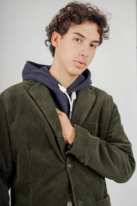 Sebago Blazer Neddick Corduroy Verde Scuro Uomo sebago