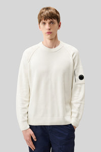 C.p. Company Maglia Chenille Cotton Bianco Uomo c.p. company