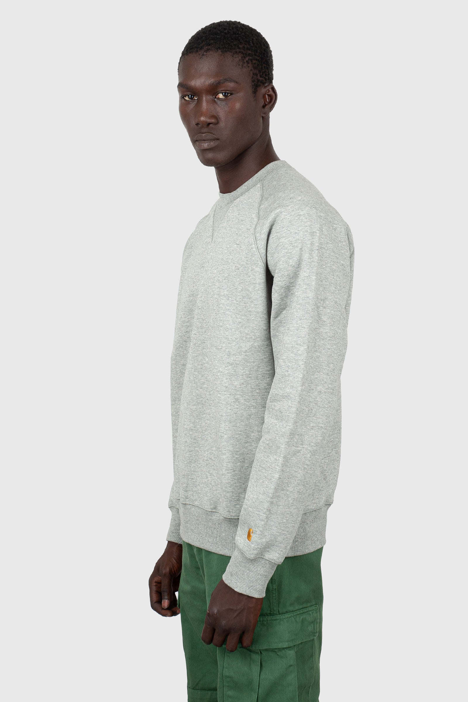 Carhartt Wip Chase Sweatshirt Grigio Chiaro Uomo - 3