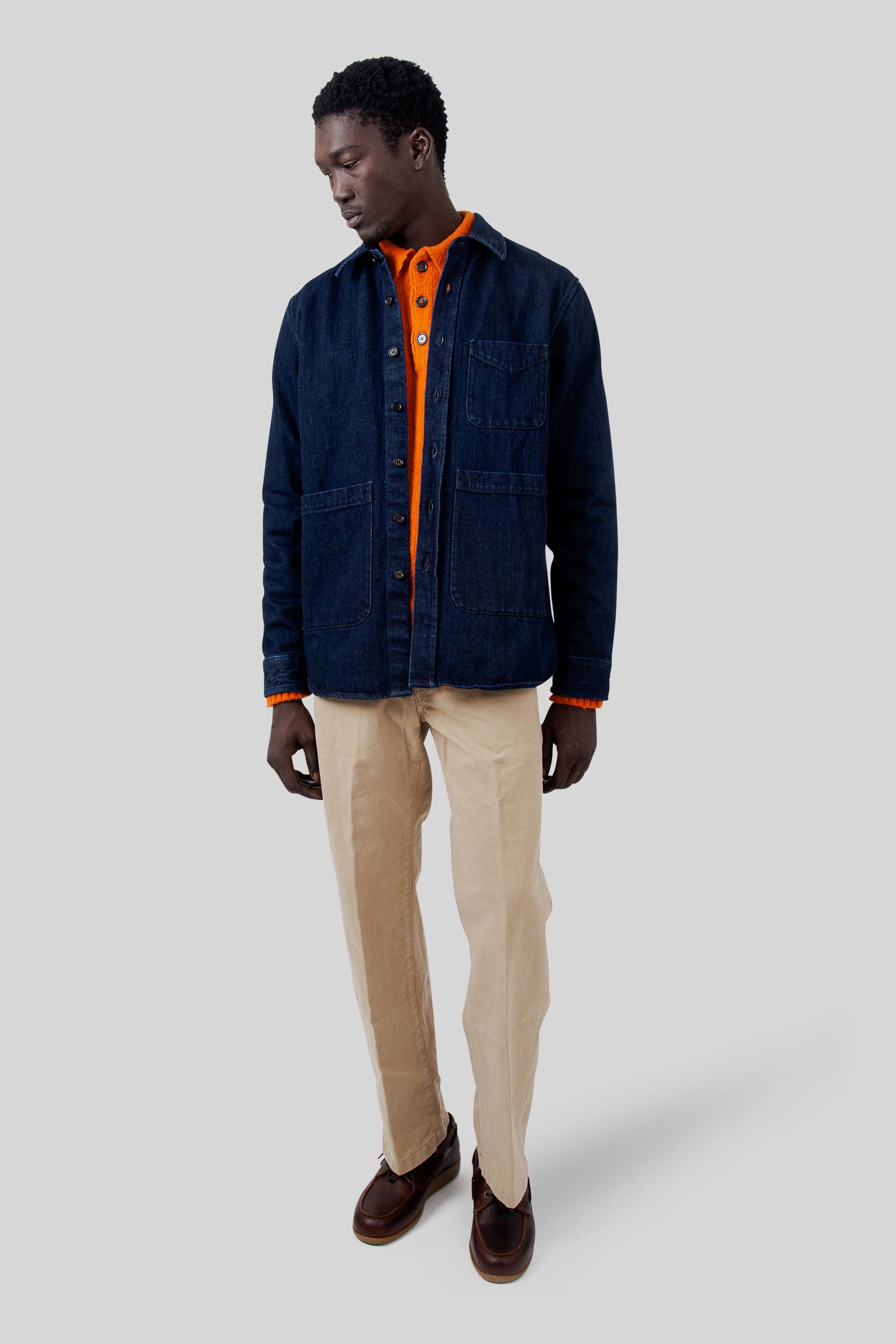 Aspesi Camicia Ut Denim Blu Medio Uomo - 2