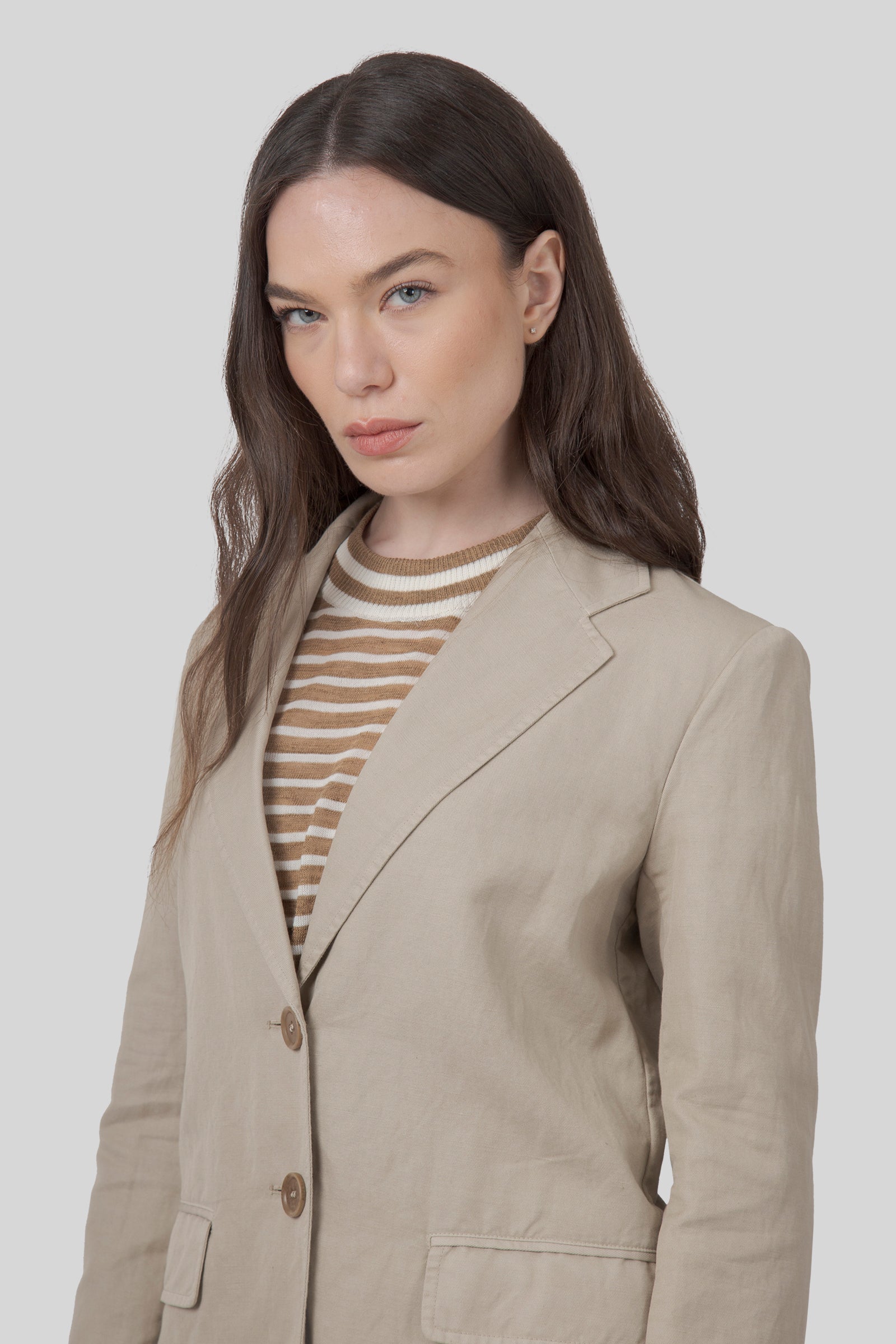 Cotton And Linen Gabardine Jacket - 3