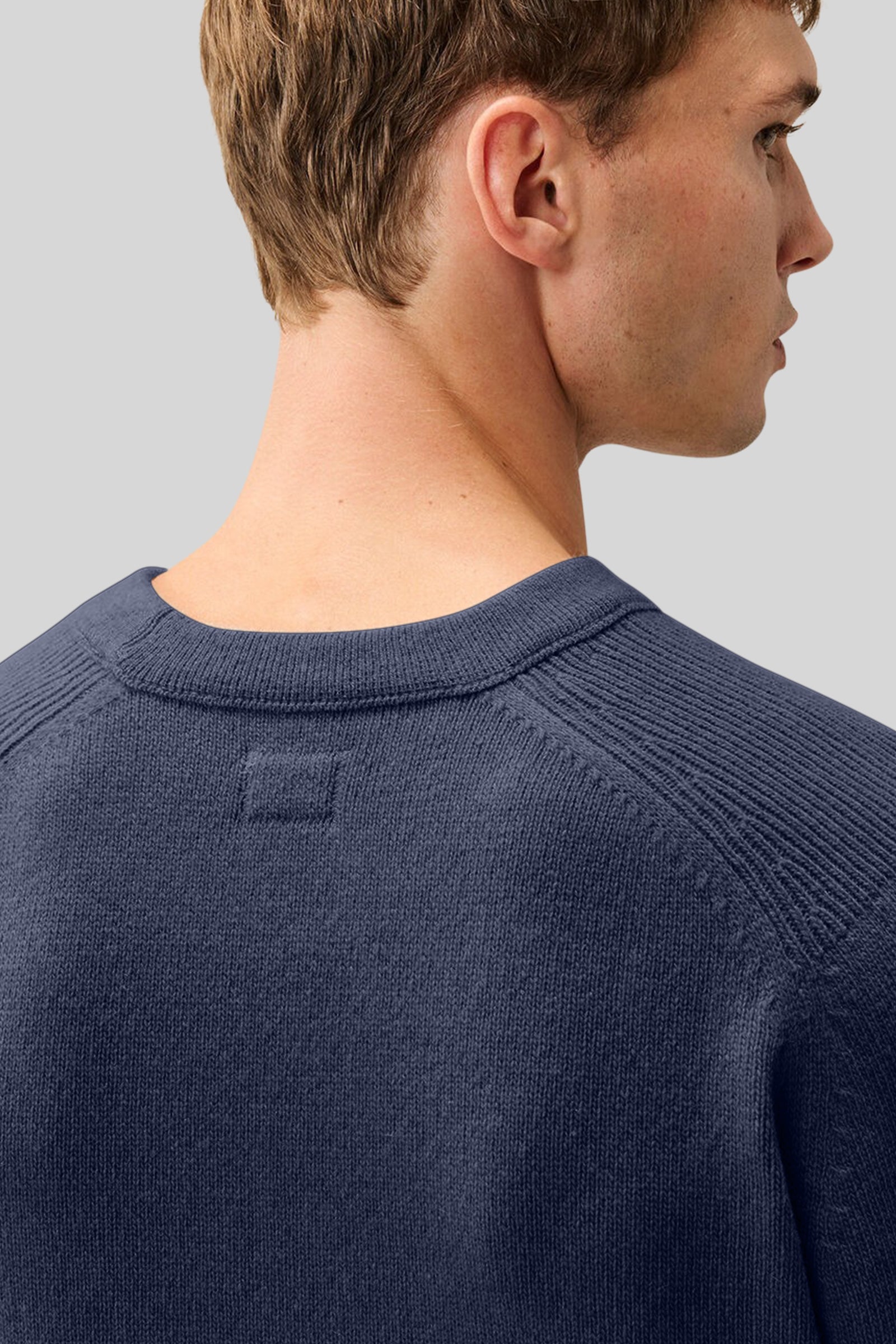 C.p. Company Maglia Lambswool Lens Crewneck Blu Scuro Uomo - 3