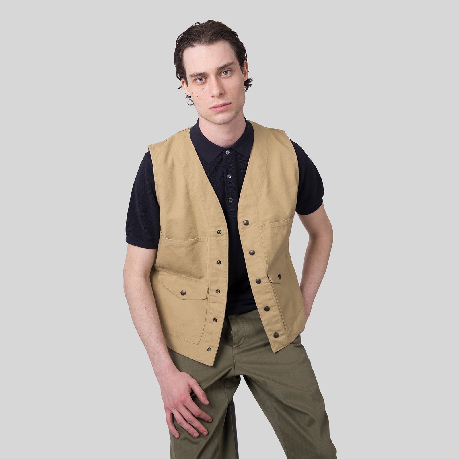 Filson Dry Tin Vest Beige Uomo - 8