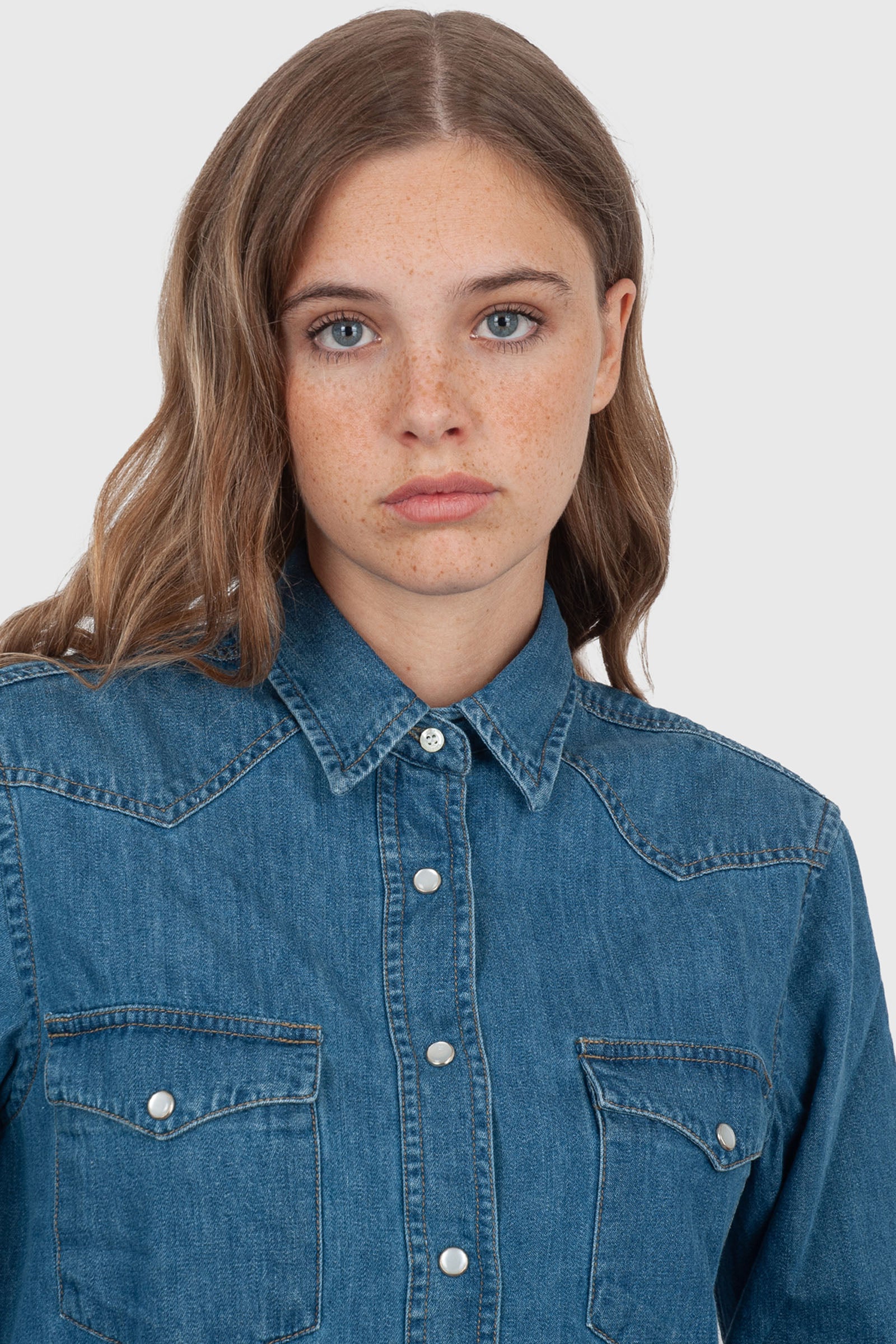 Aspesi Camicia Denim Denim Medio Donna - 1