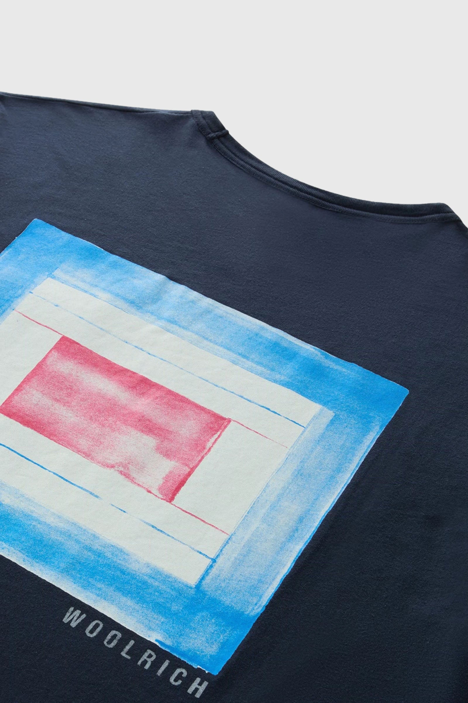 Woolrich T-shirt Flag Blu Uomo - 7