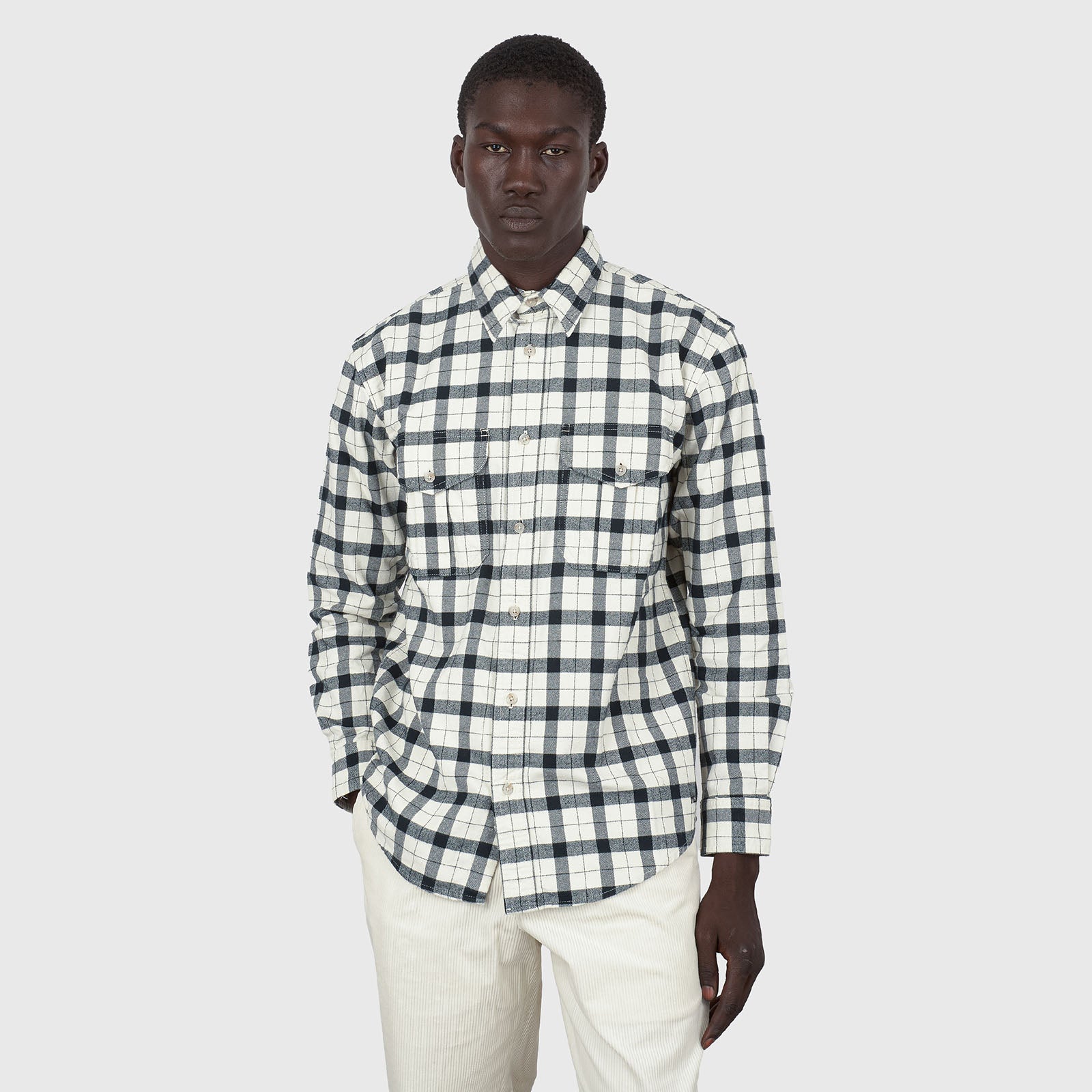 Filson Camicia Alaskan Guide Bianco/nero Uomo - 8