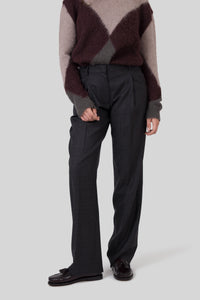 Grifoni Pantalone Lana Check Antracite Donna grifoni