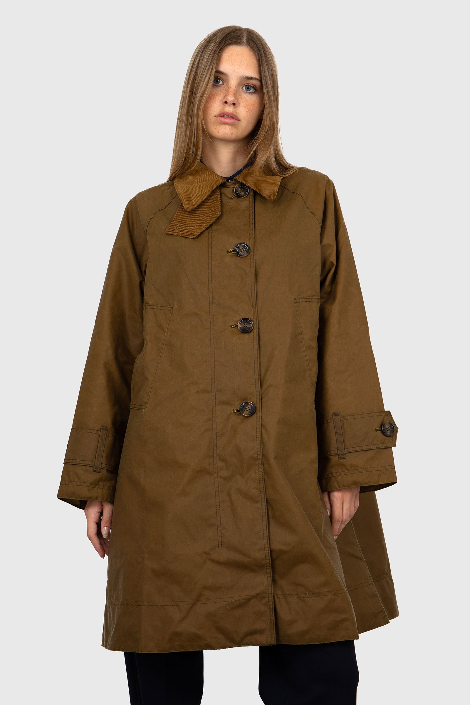 Barbour Giaccone Hartwick Wax Tabacco Donna - 1