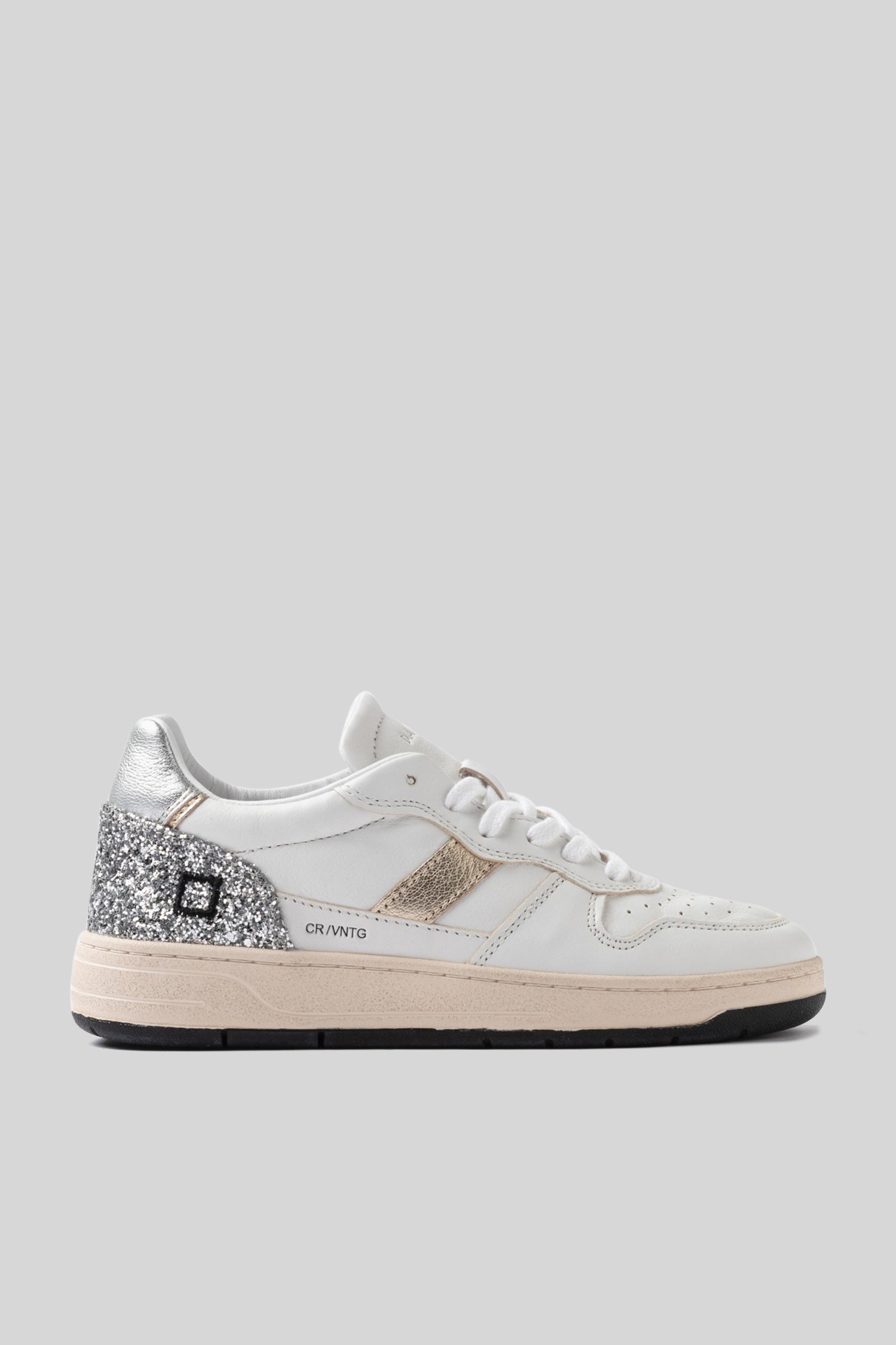 D.a.t.e. Sneaker Court 2.0 Vintage Calf Bianco/argento Donna - 1
