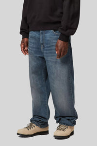 Carhartt Wip Aaron Pant Blu Medio Uomo carhartt wip