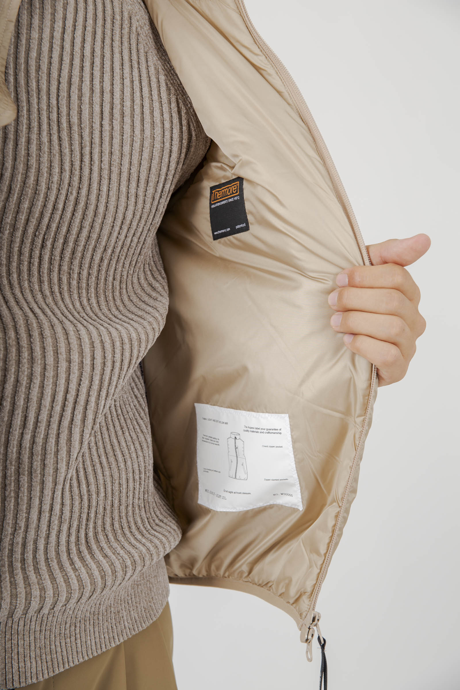 Aspesi Gilet Jil Beige Uomo - 8