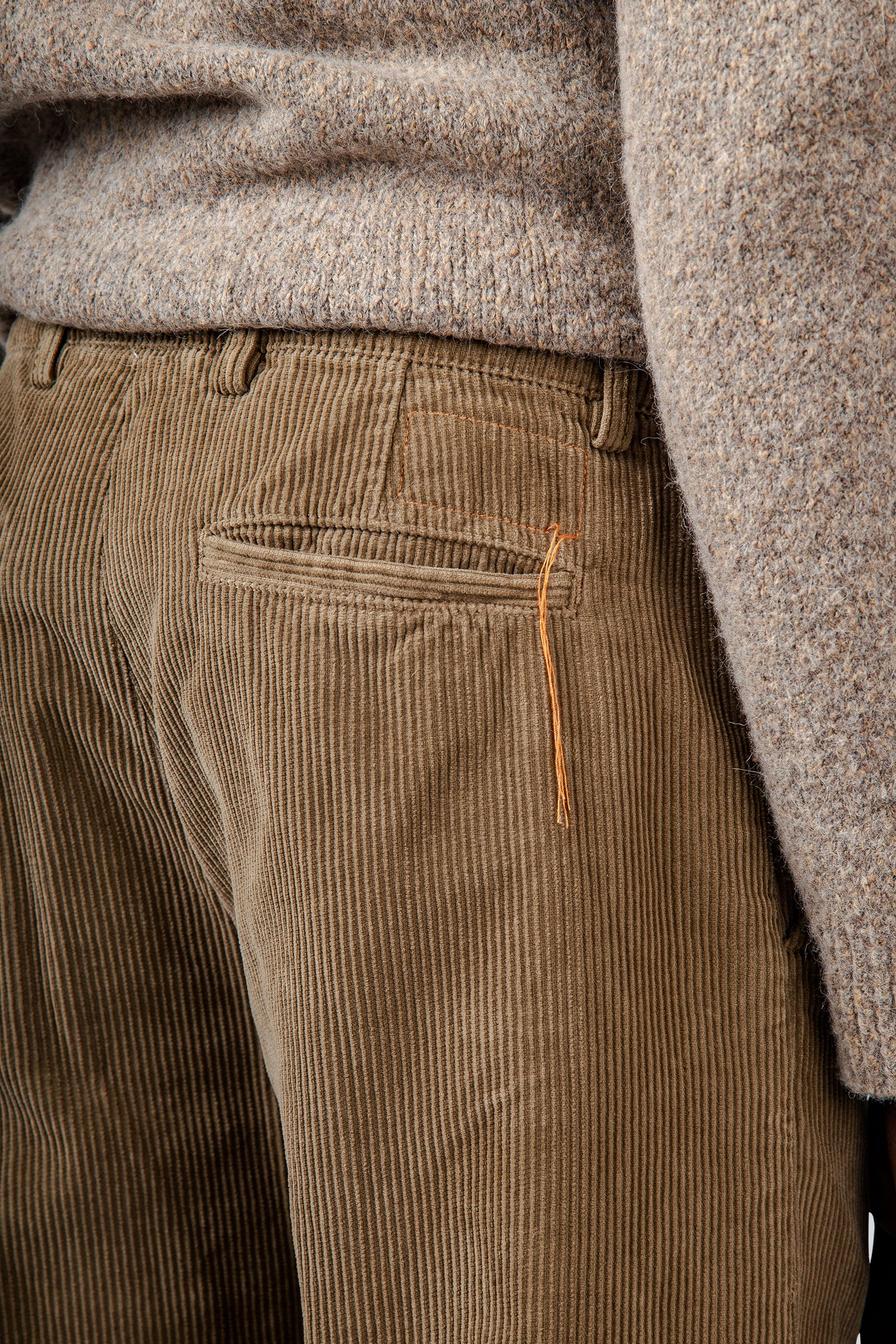 Fortela Pantalone In Velluto Maine Marrone Uomo - 2