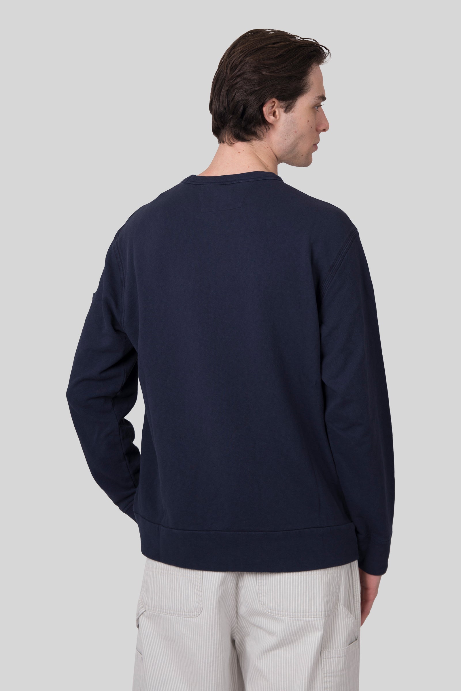 C.p. Company Felpa Crewneck Malfilé Blu Navy Uomo - 5