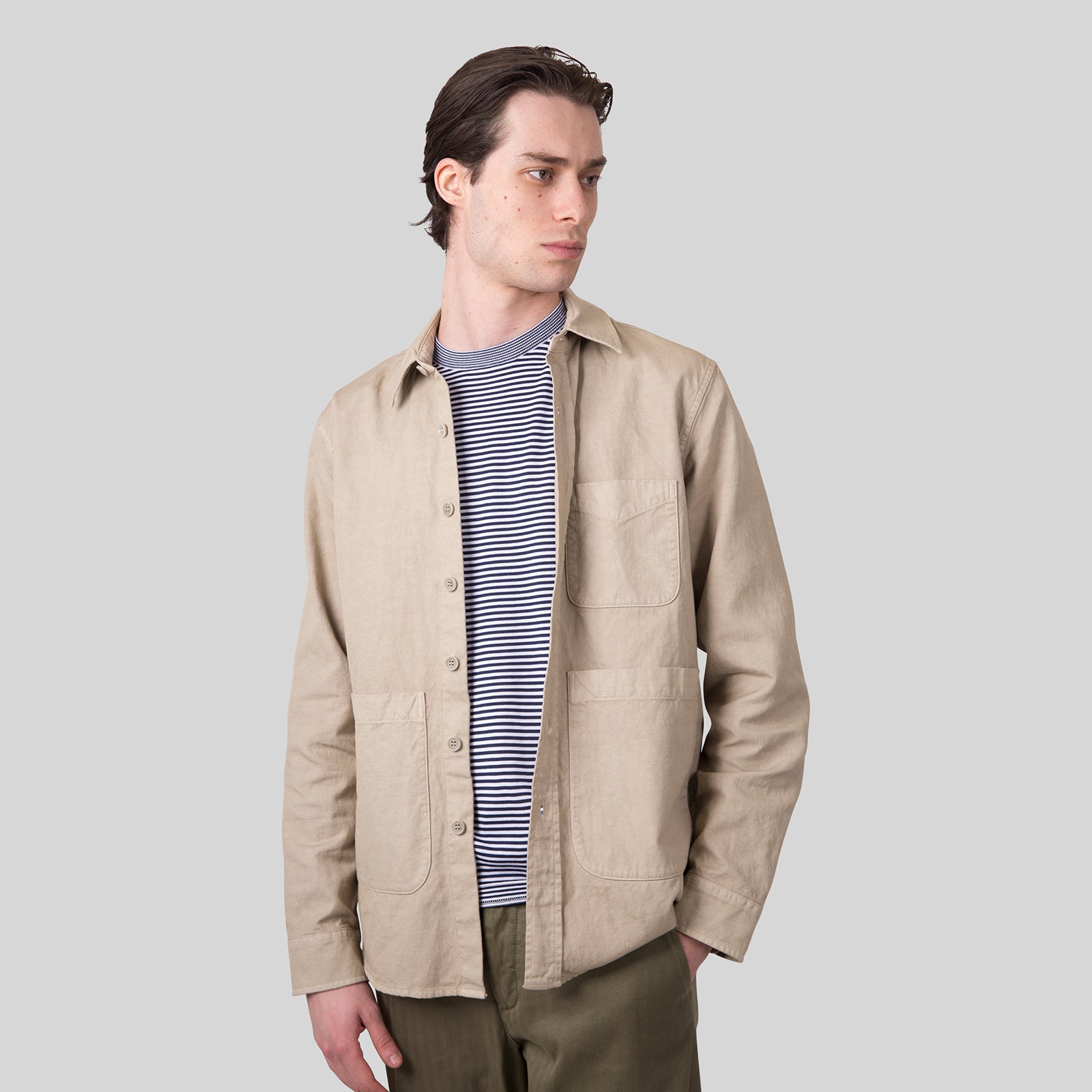 Aspesi Overshirt Utility Beige Uomo - 8