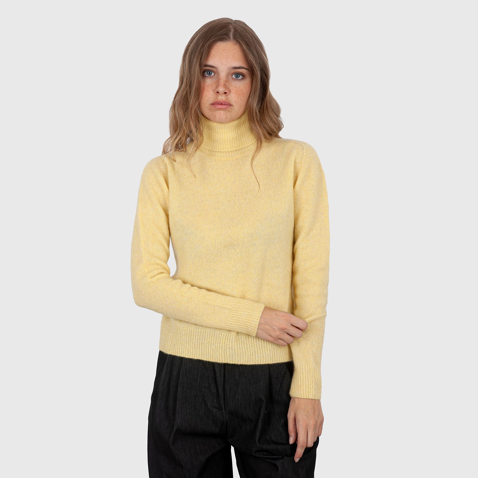 Roberto Collina Maglia Dolcevita Cashmere/seta Giallo Donna - 6