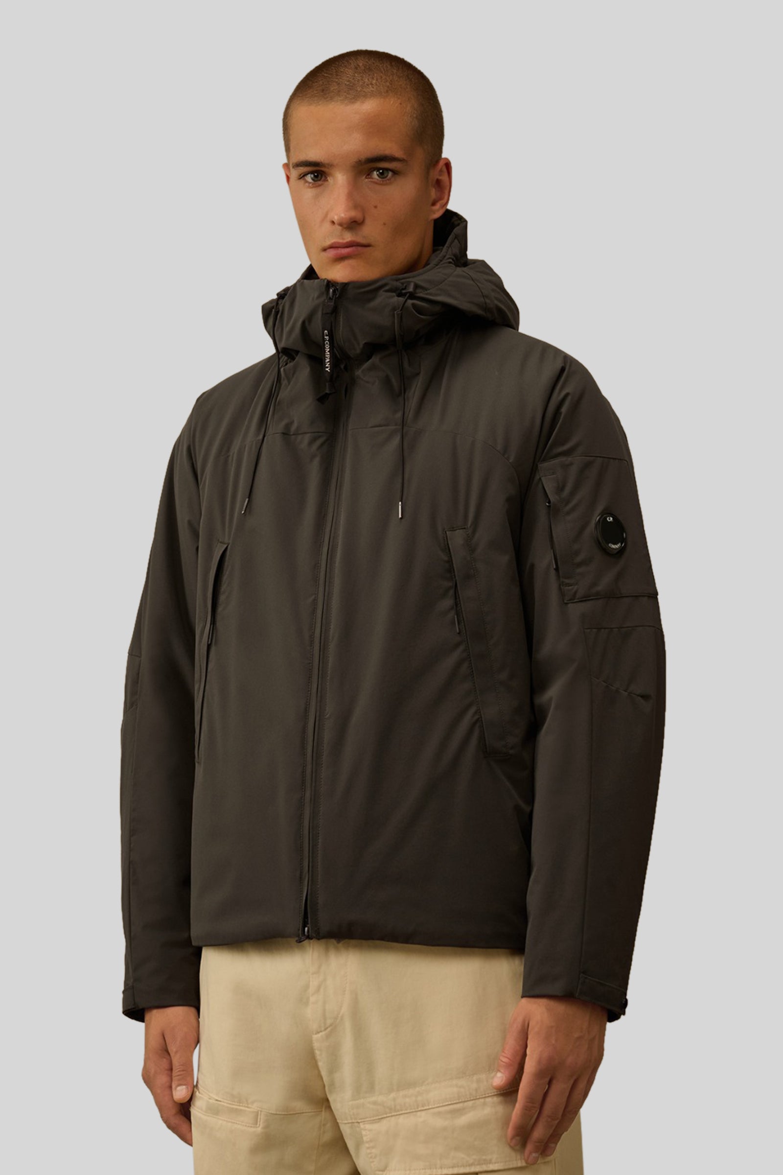 C.p. Company Giubbotto Imbottito Con Cappuccio Pro-tek Piombo Uomo - 1