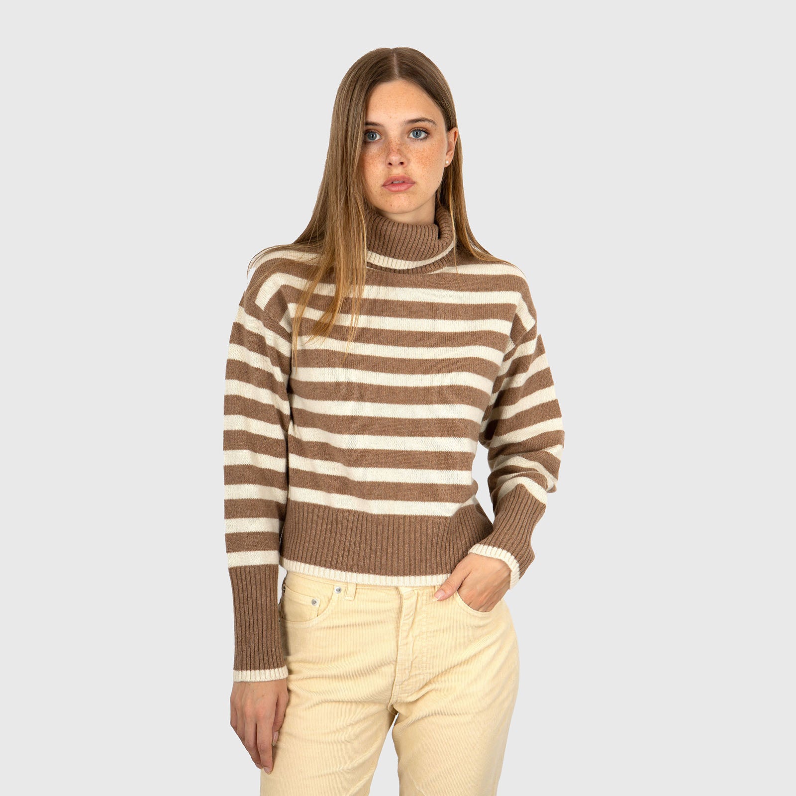 Semicouture Maglia Dolcevita Odette Beige Donna - 11