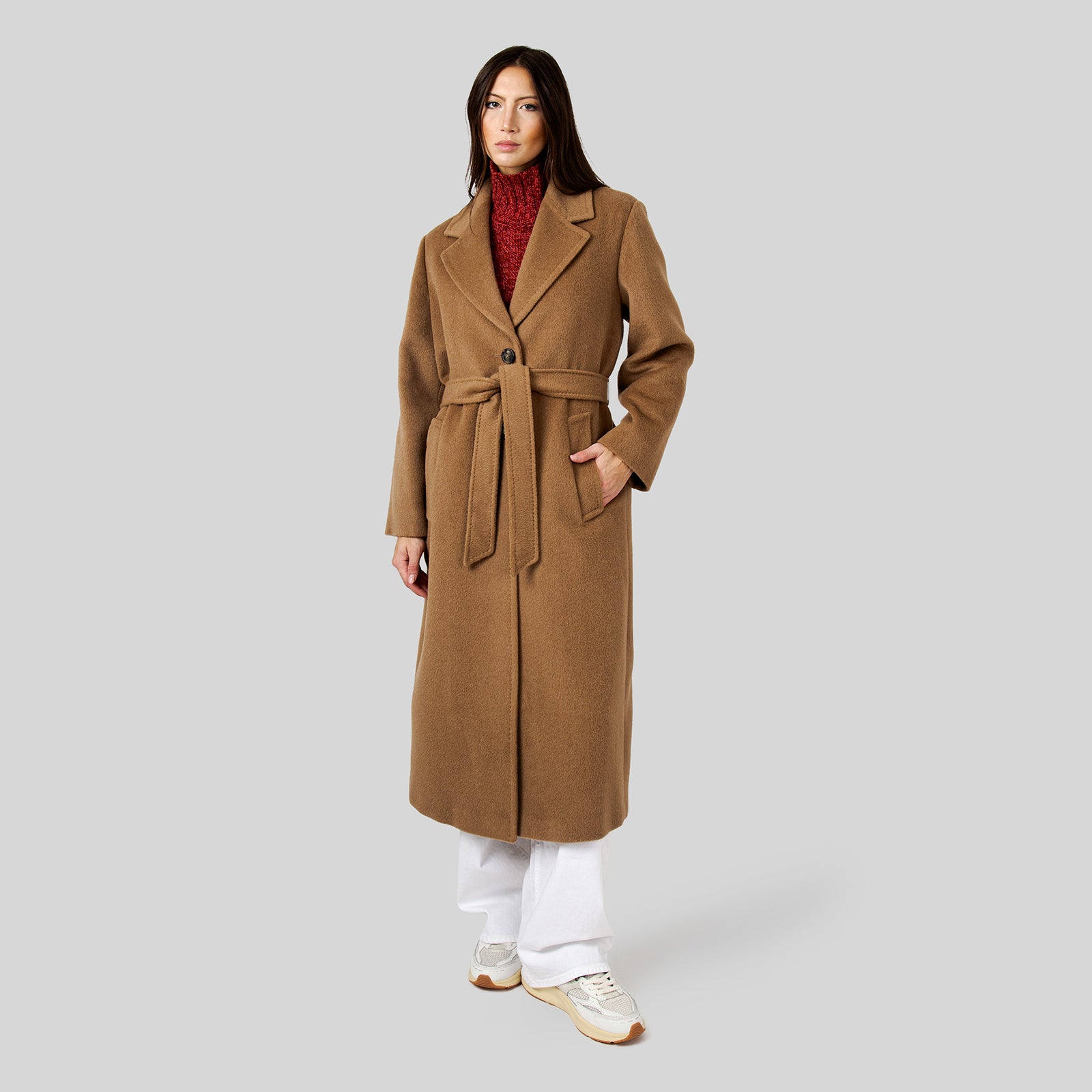 Max Mara Weekend Cappotto Lungo In Orsetto Di Lana E Alpaca Bronte Cammello Donna - 9