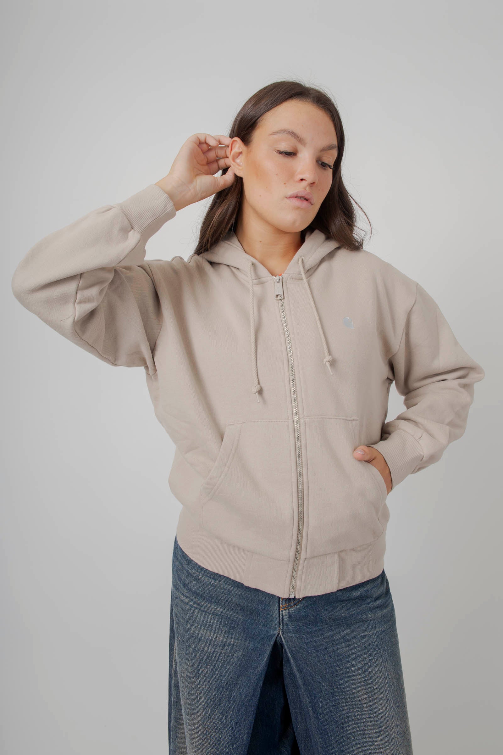 Carhartt Wip W' Hooded Casey Jacket Beige Chiaro Donna - 3