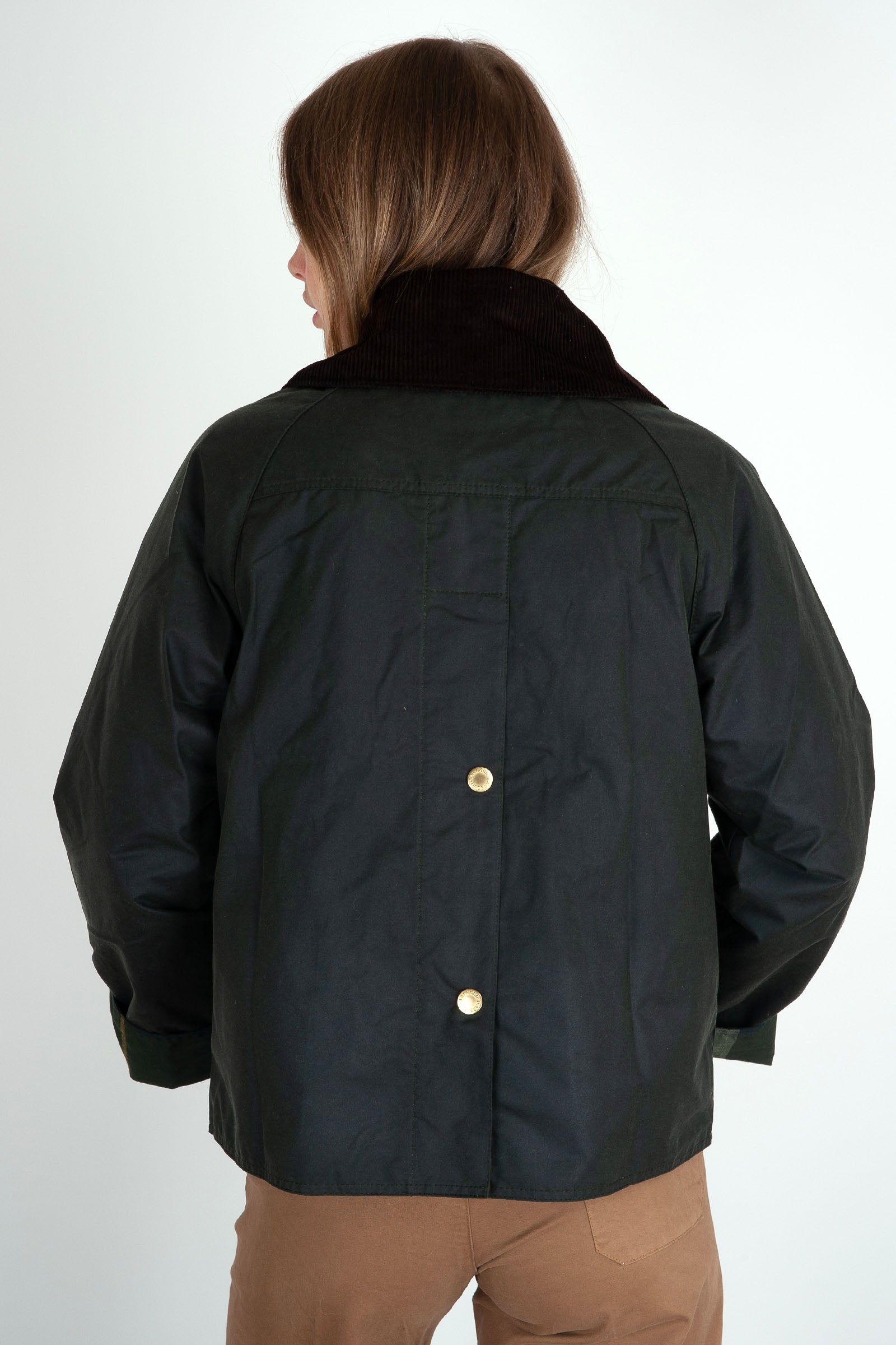 Barbour Catton Wax Jacket Sage Verde Scuro Donna - 6