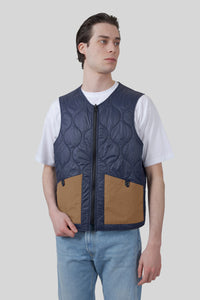 Manifattura Ceccarelli All Season Vest Blu/cuoio Uomo manifattura ceccarelli