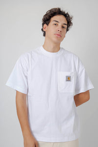Carhartt Wip T-shirt Work Pocket Bianco Uomo carhartt wip