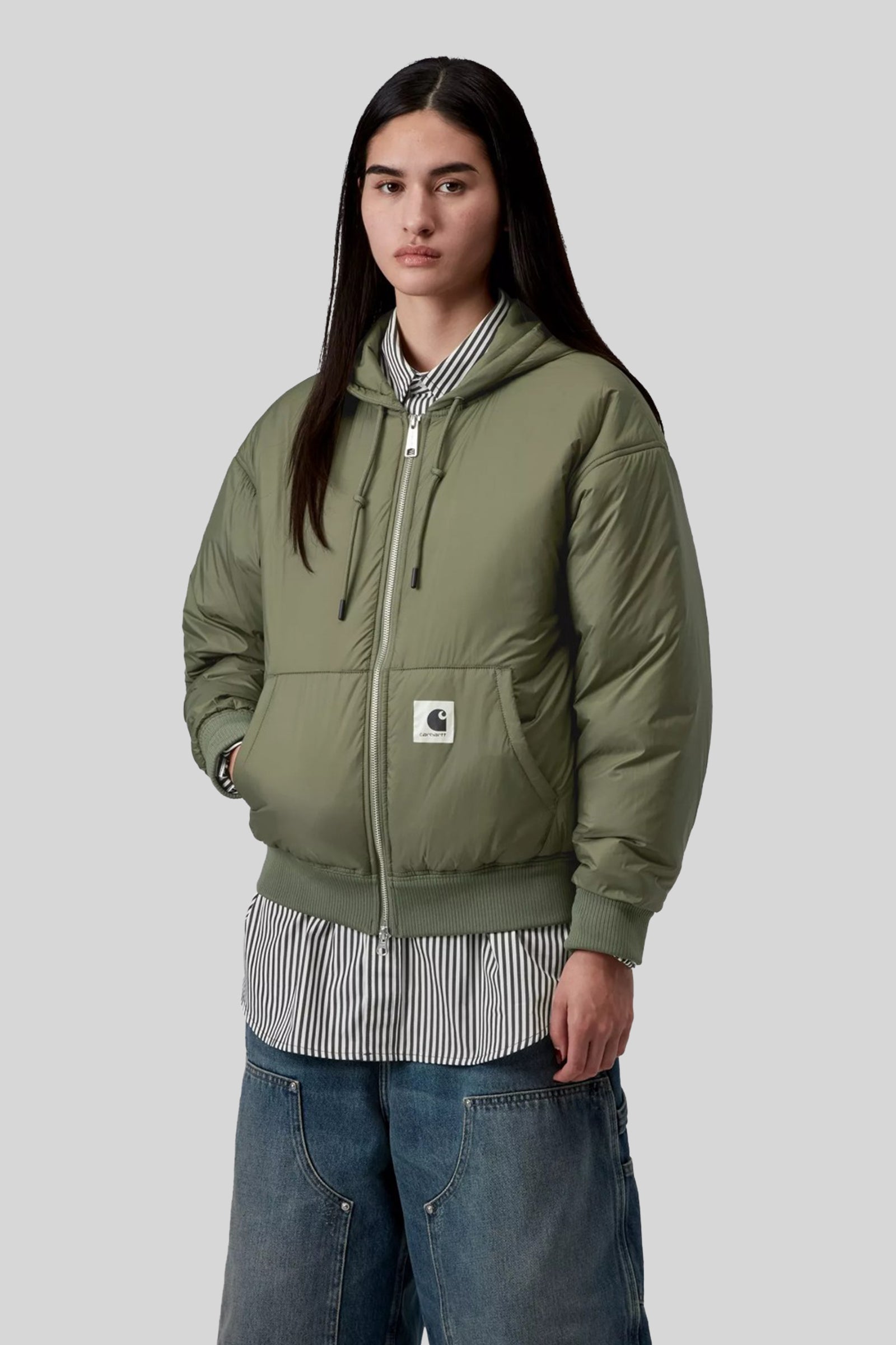 Carhartt Wip W' Hooded Gadd Jacket Verde Donna - 1