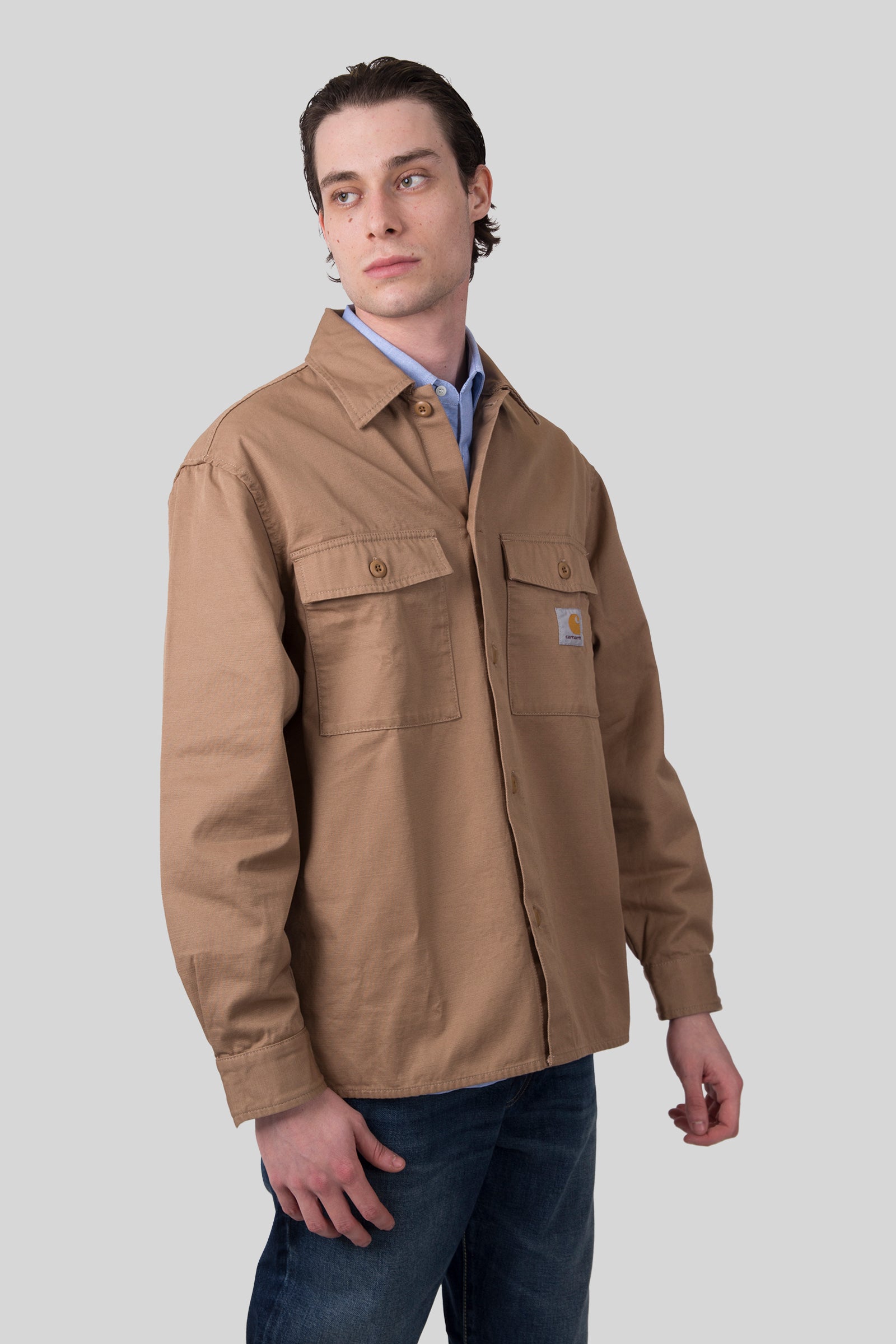 Carhartt Wip Kelly Shirt Jac Beige Uomo - 4