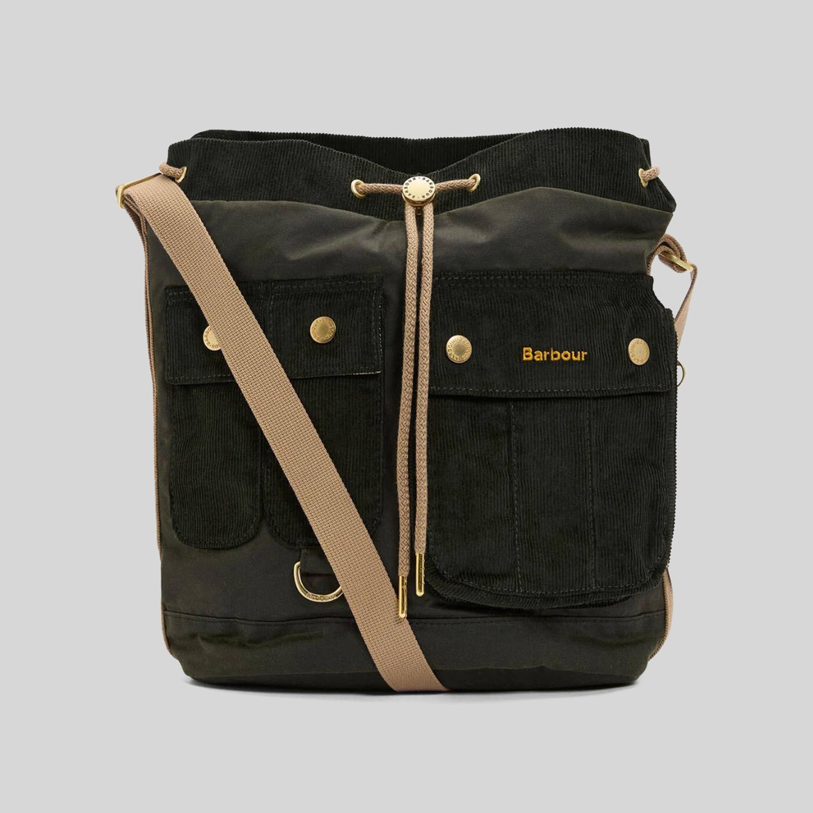 Mia Waxed Drawstring Tote Bag - 5