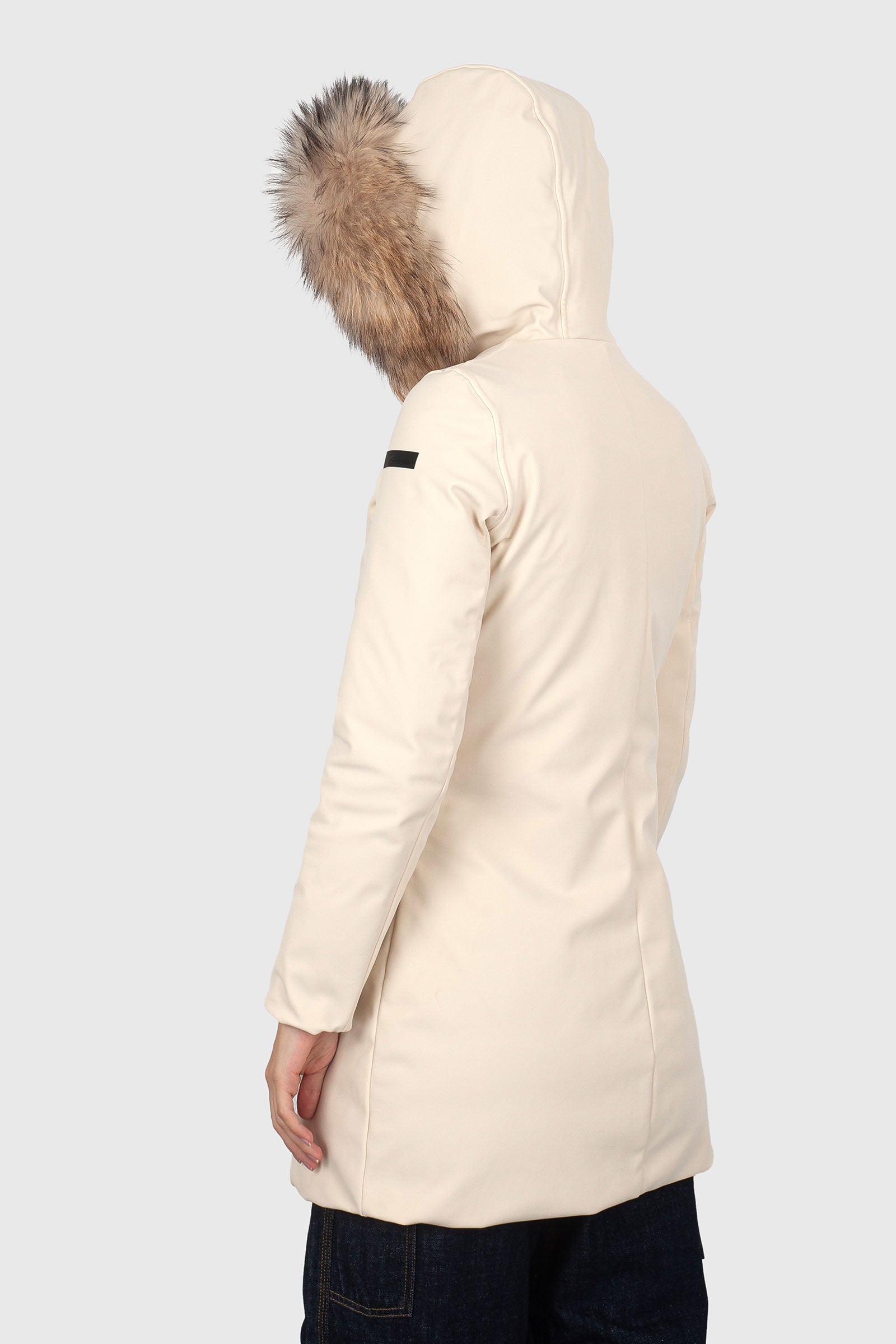 Rrd Piumino Winter Long Fur Wom Crema Donna - 4