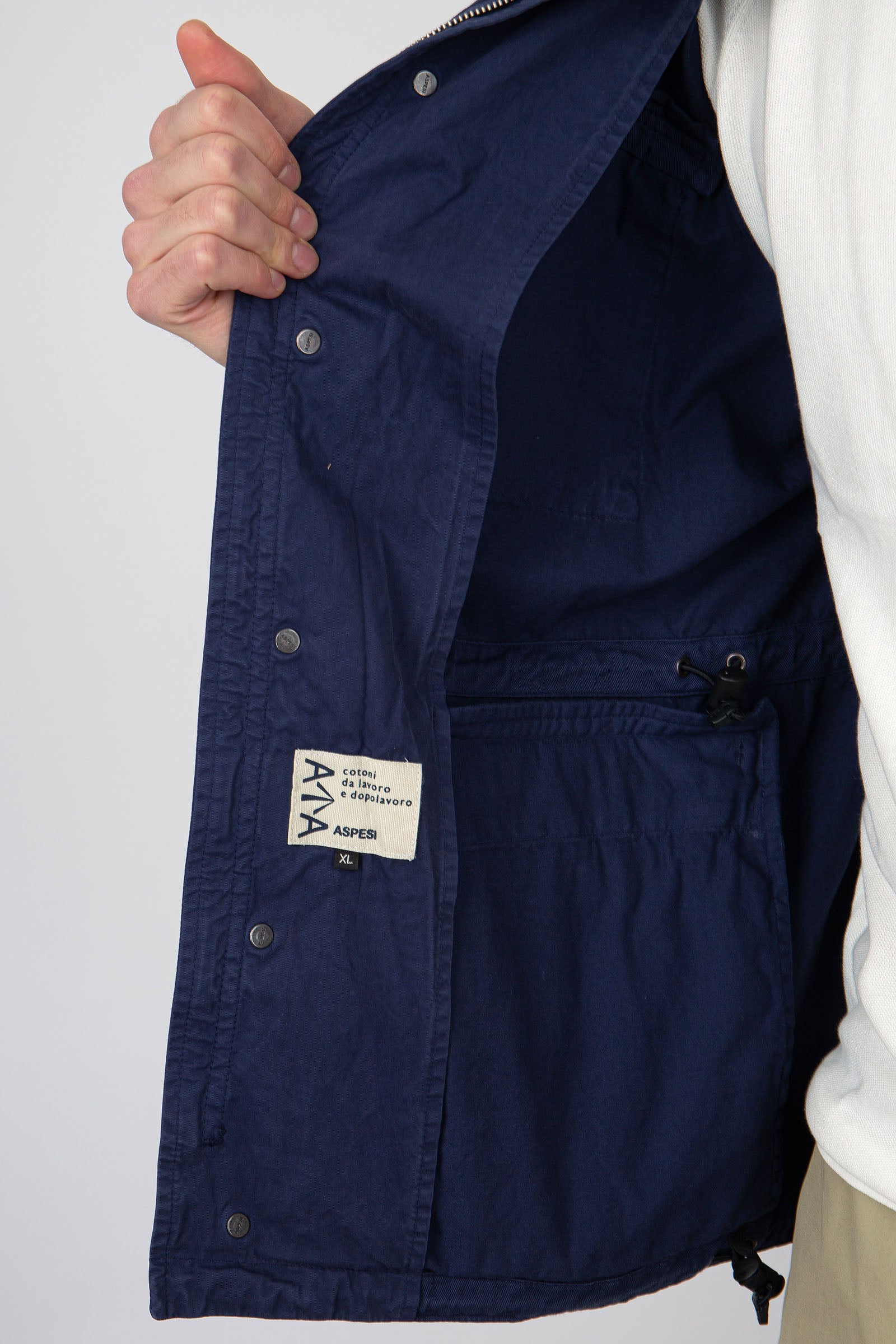 Aspesi Blue Cotton Mini Field Jacket - 9
