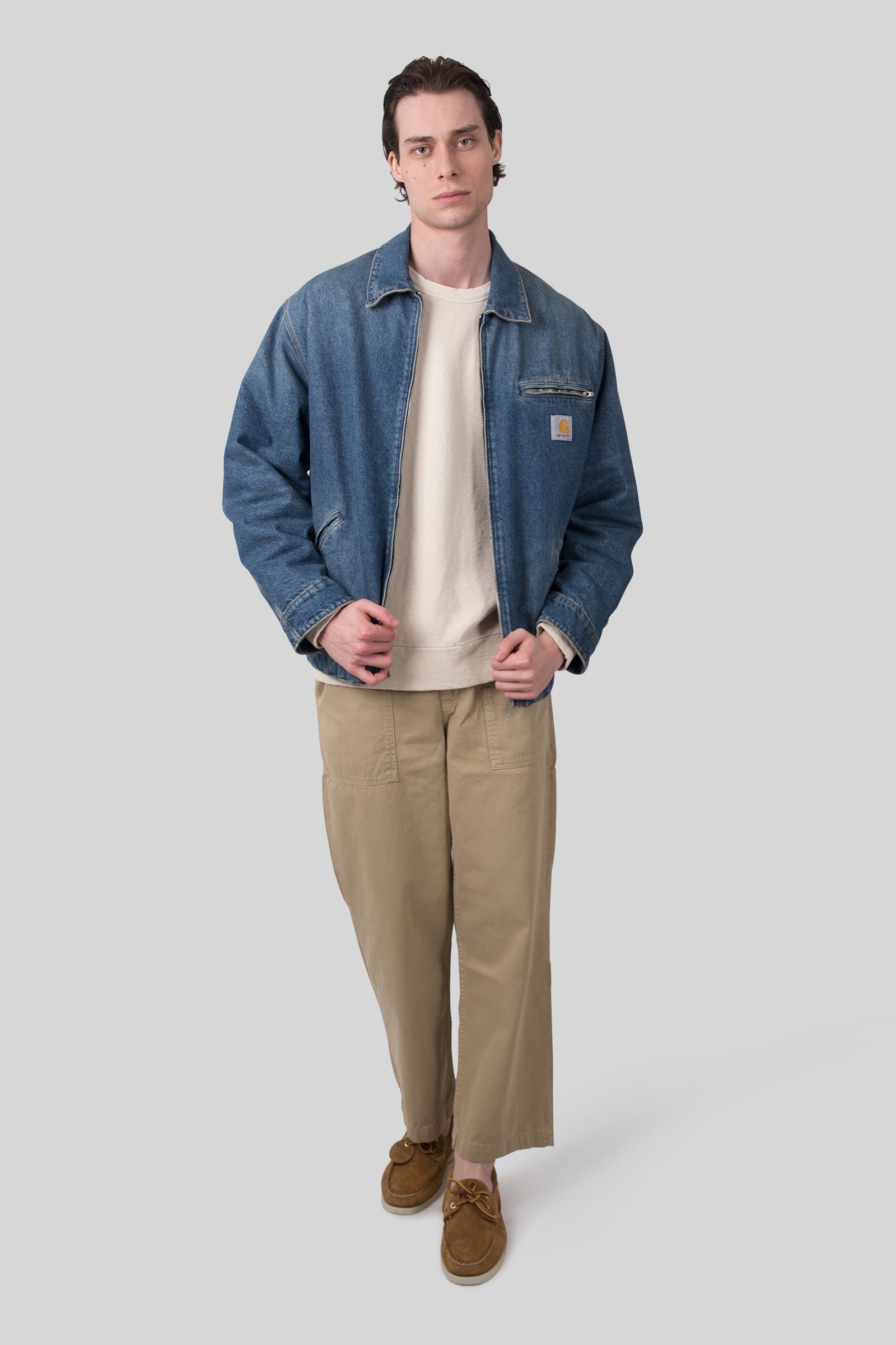 Carhartt Wip Og Detroit Jacket Blu Chiaro Uomo - 2