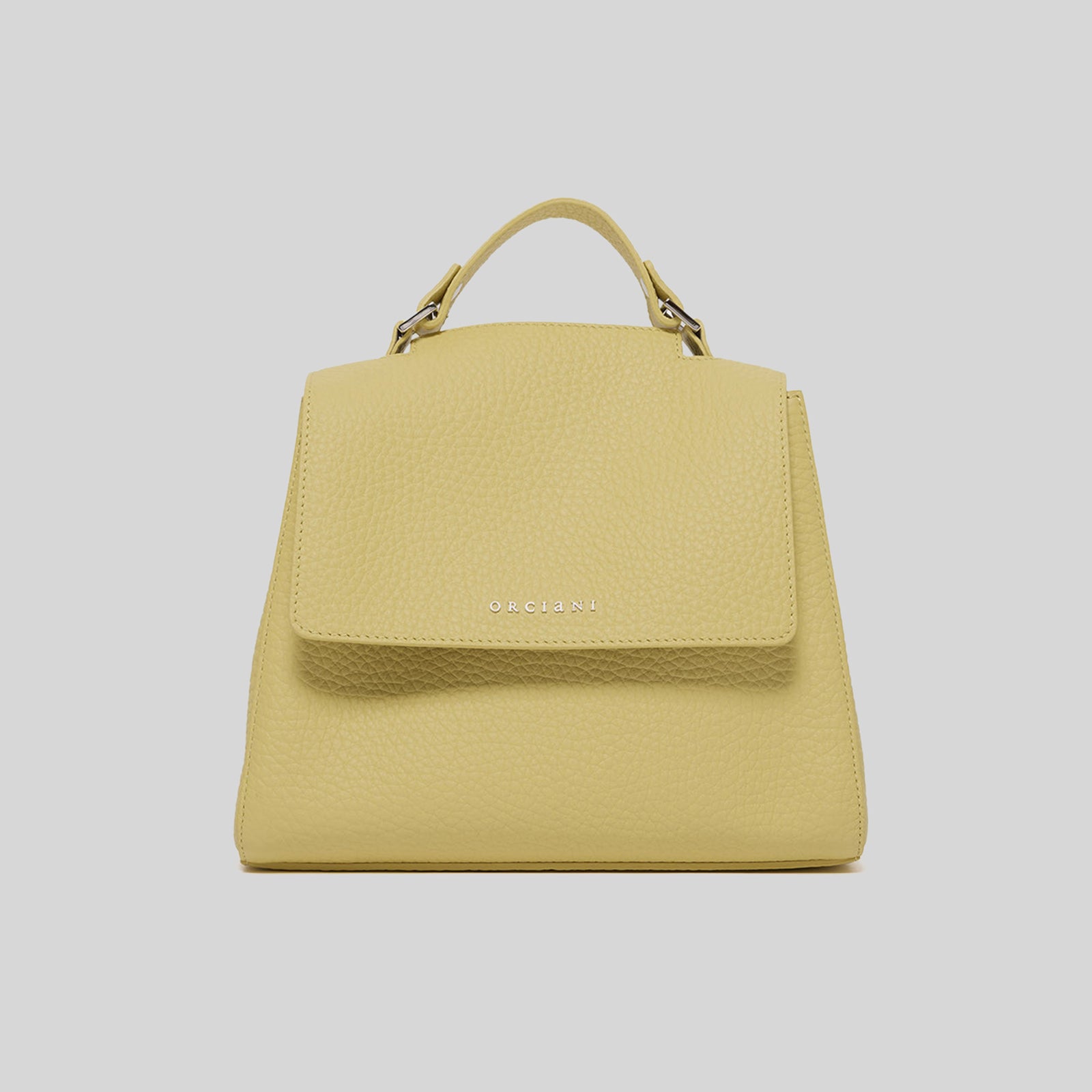 Orciani Borsa Sveva Piccola In Pelle Soft Con Tracolla Giallo Donna - 4