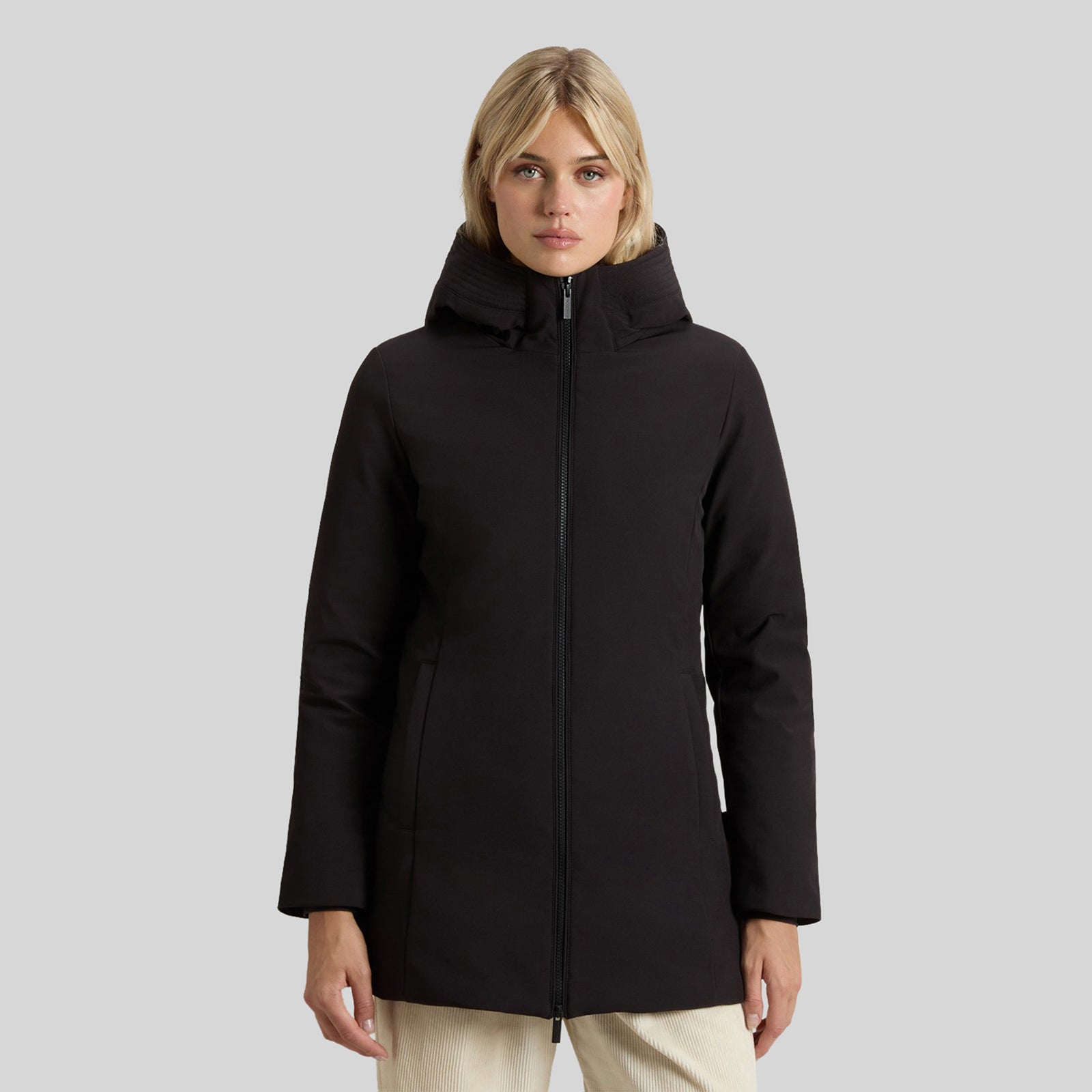 Woolrich Firth Parka In Tech Softshell Nero Donna - 7