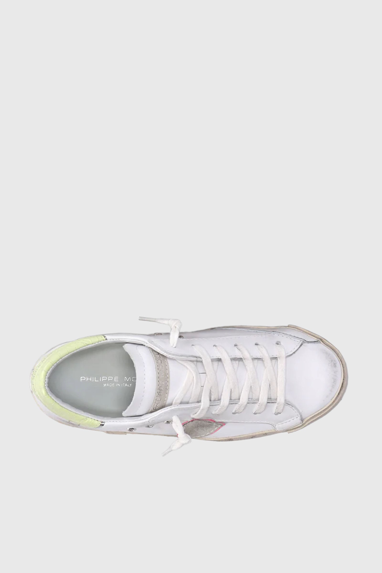 Philippe Model Sneaker PRSX Pelle Bianco/Giallo Fluo - 5