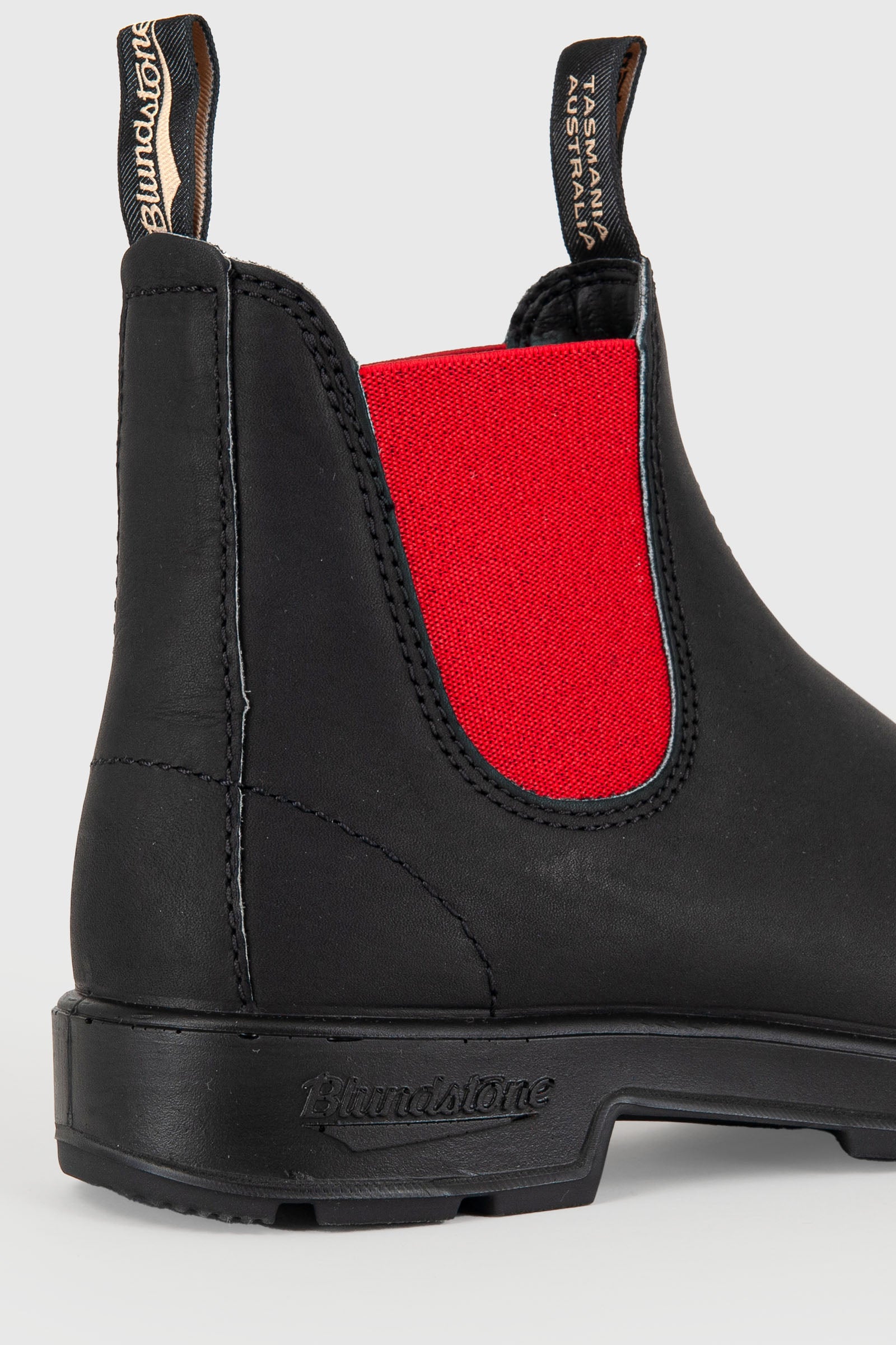 Blundstone Beatle Ankle Boot 508 Leather Black/Red - 2