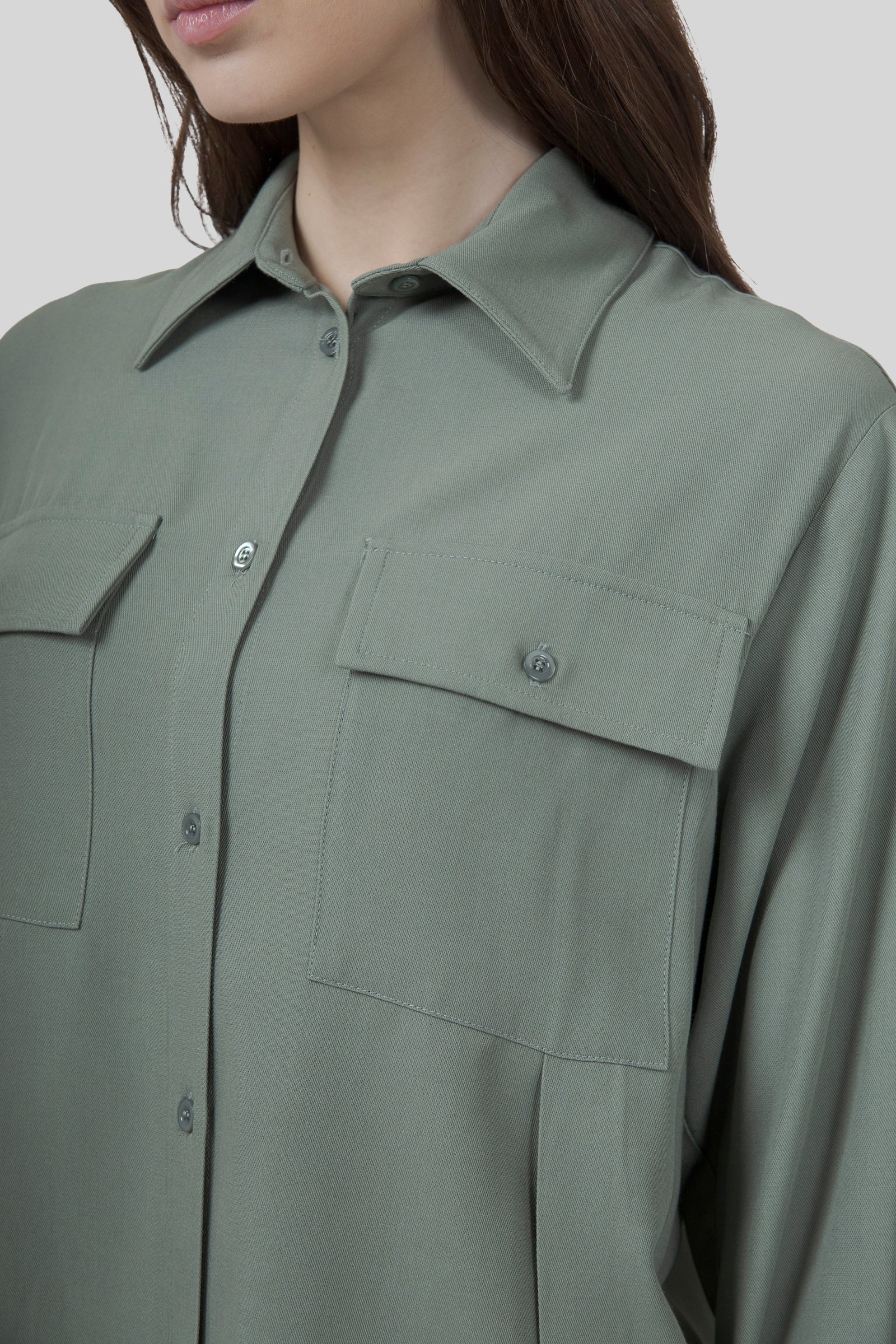 Semicouture Camicia Guadalupe Verde Salvia Donna - 4