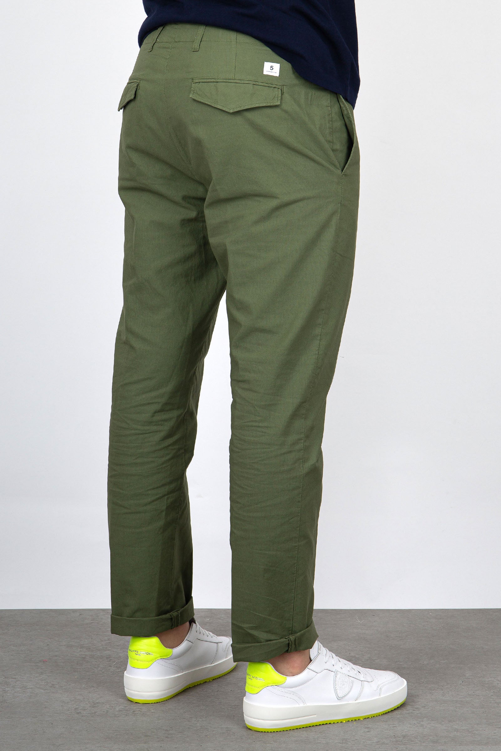 Department Five Pantalone Cotone Verde Militare - 5