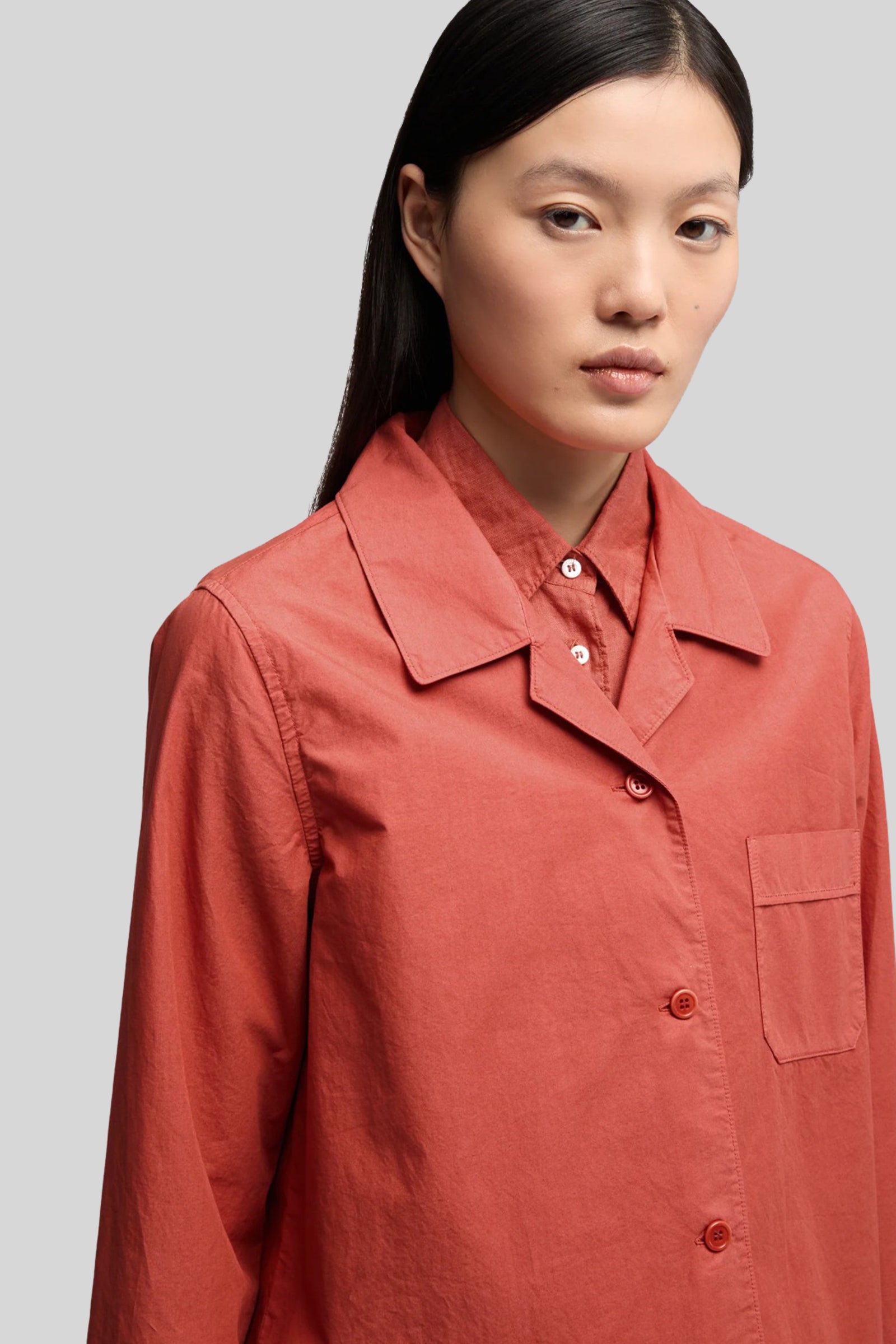 Aspesi Camicia In Popeline Di Cotone Aragosta Donna - 1