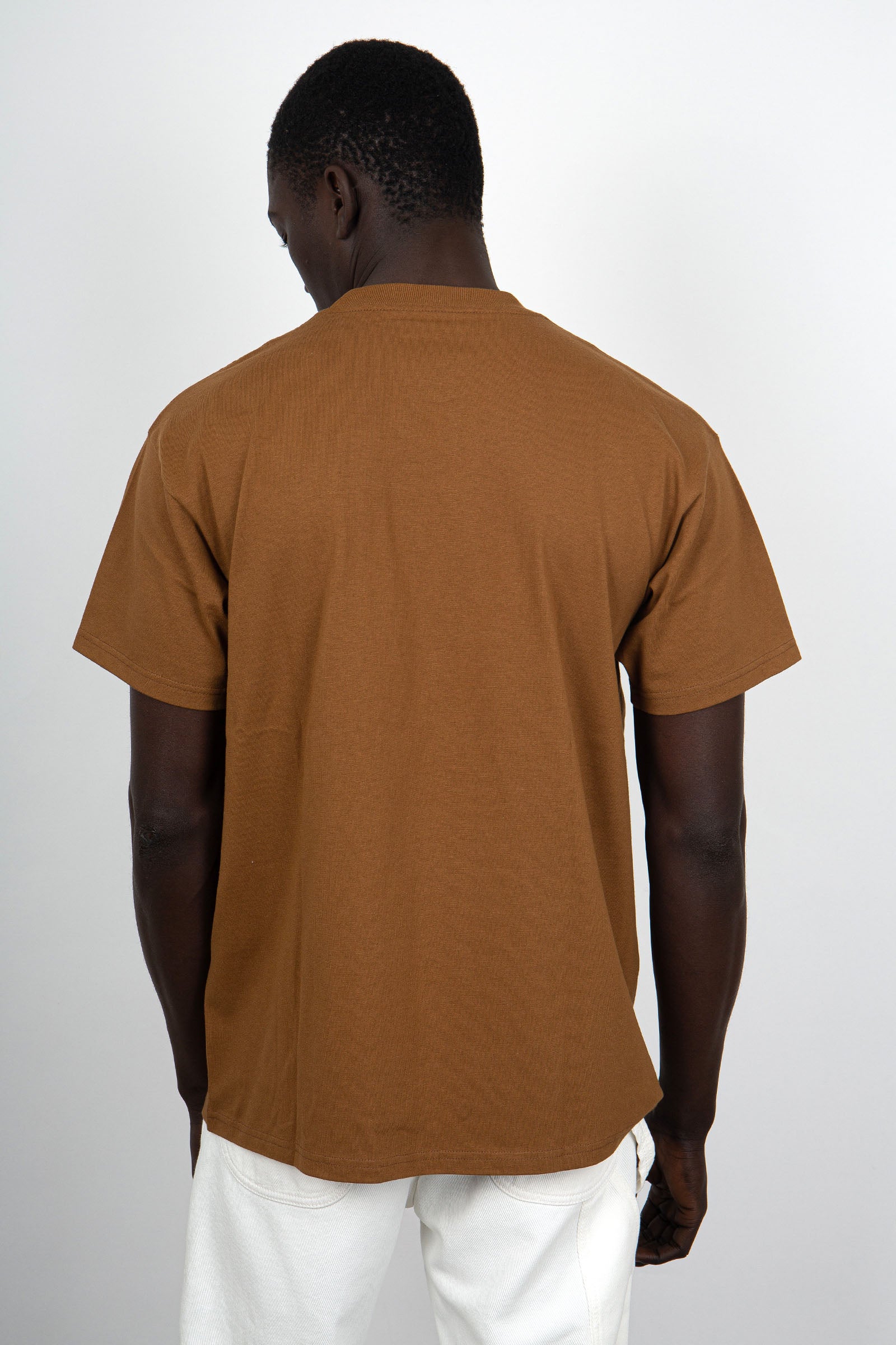 Carhartt WIP T-Shirt Short Sleeve Field Pocket Cotone Marrone - 4